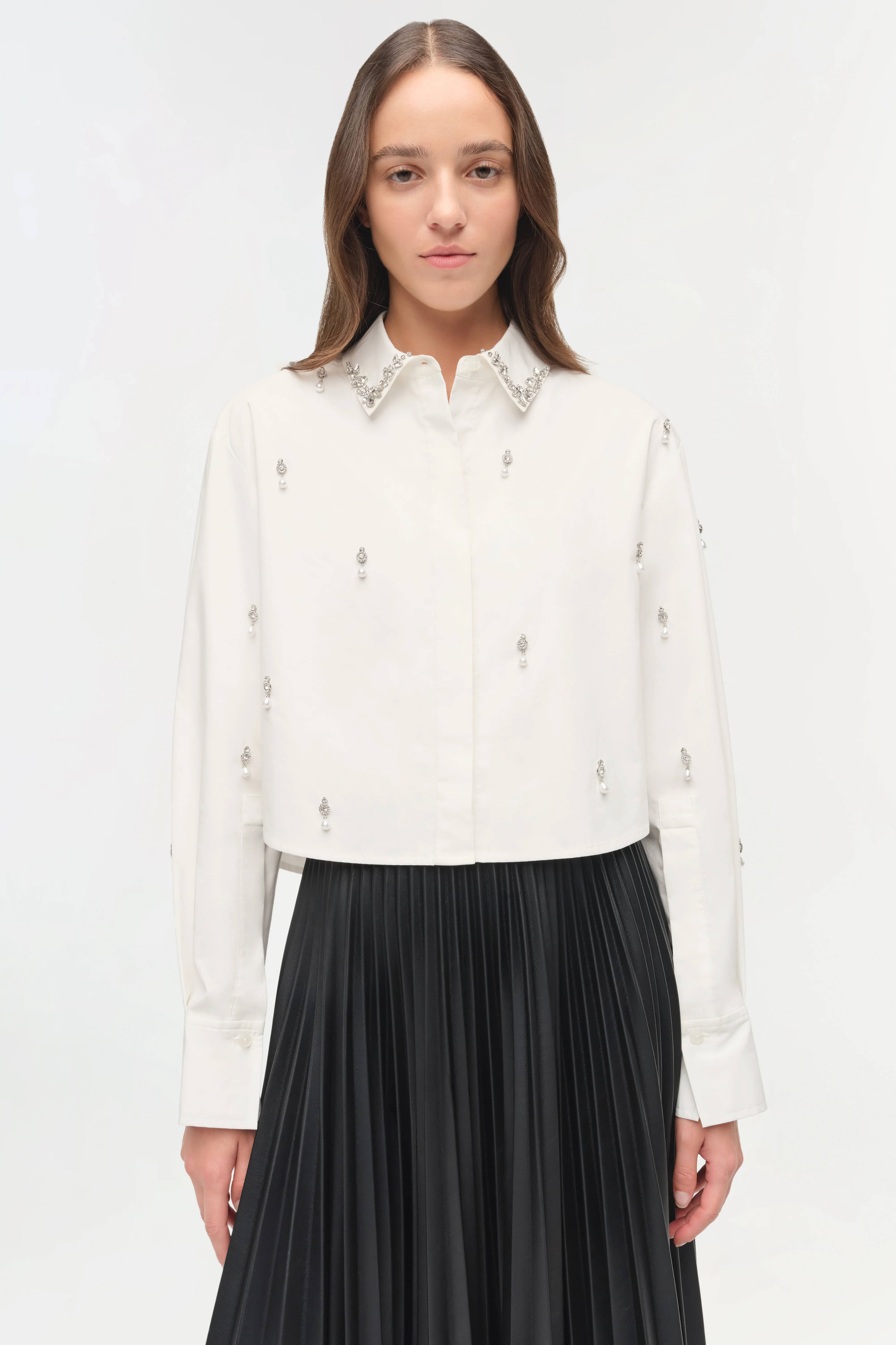 Renata Embellished Cotton Shirt - Image 3