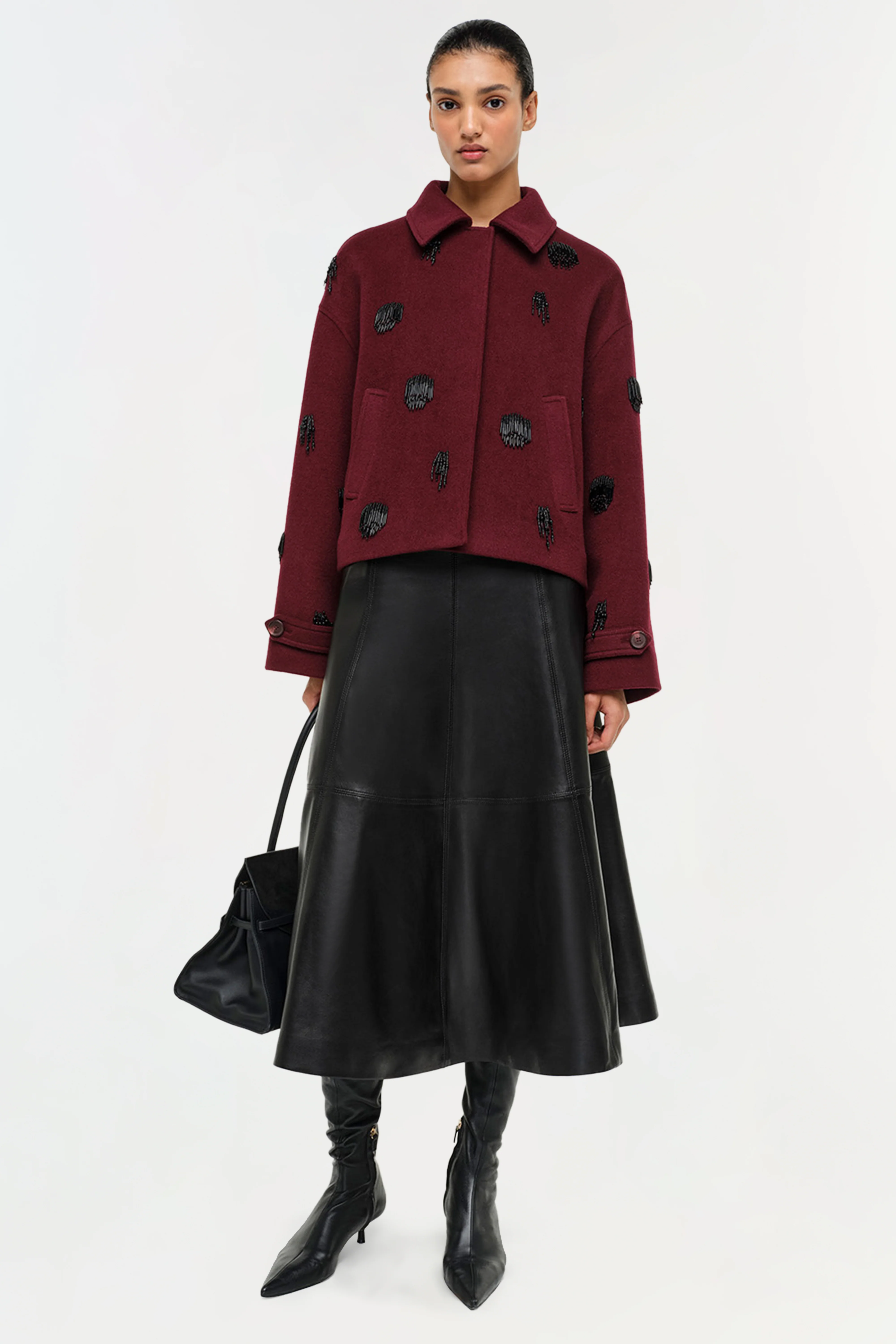 Ryma Leather Midi Skirt - Image 2