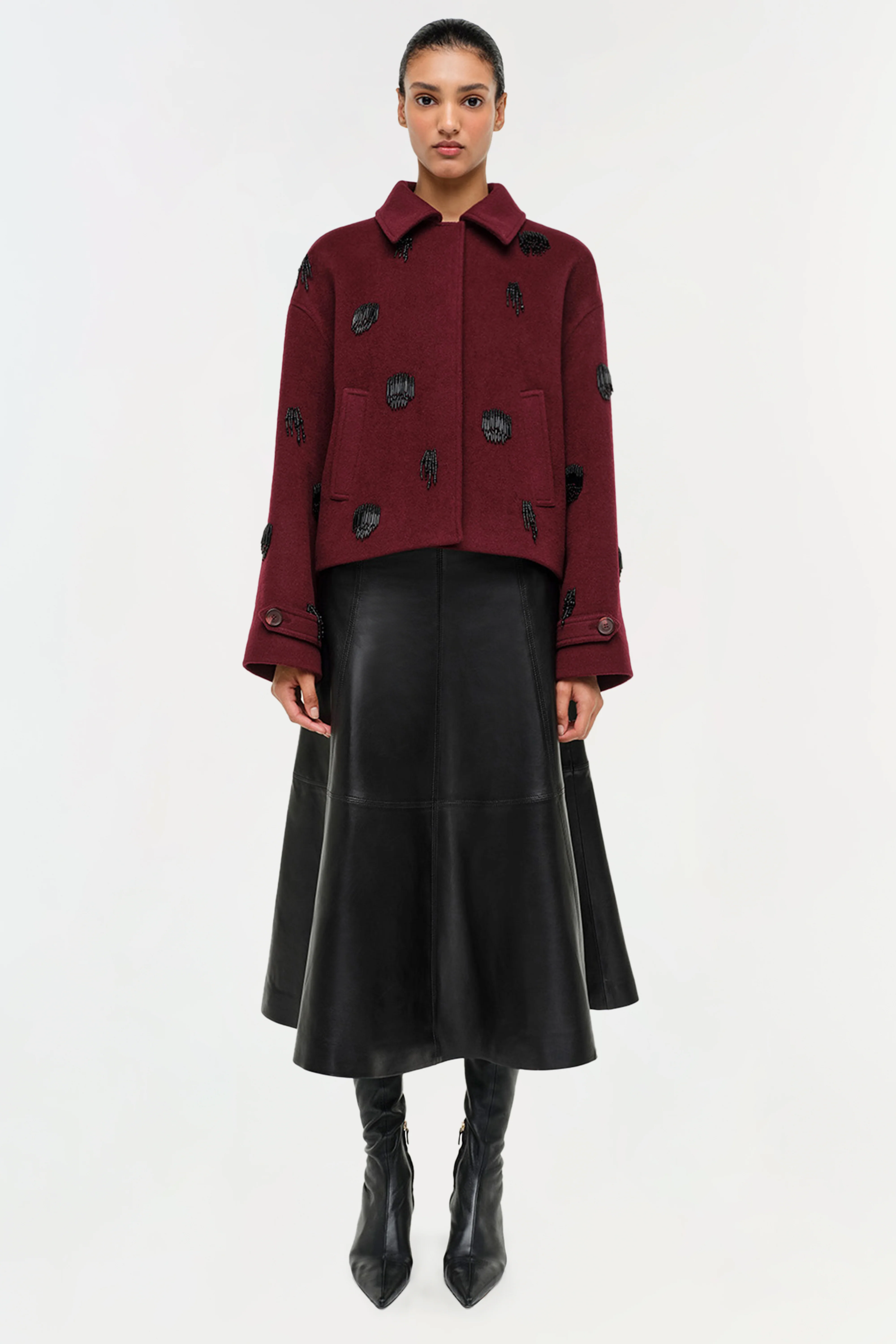 Ryma Leather Midi Skirt - Image 5