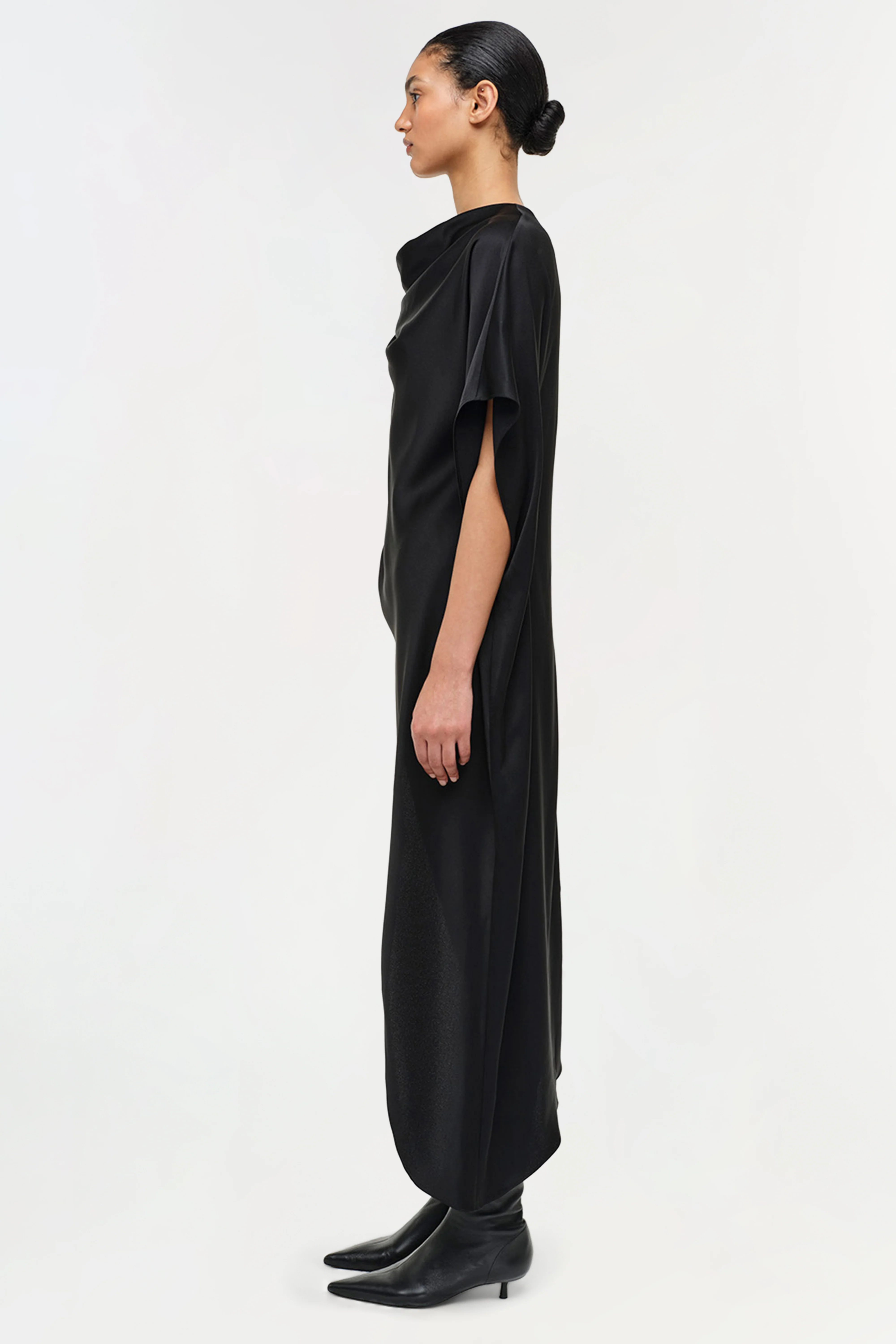 Sadia Satin Mini Cape Dress - Image 5