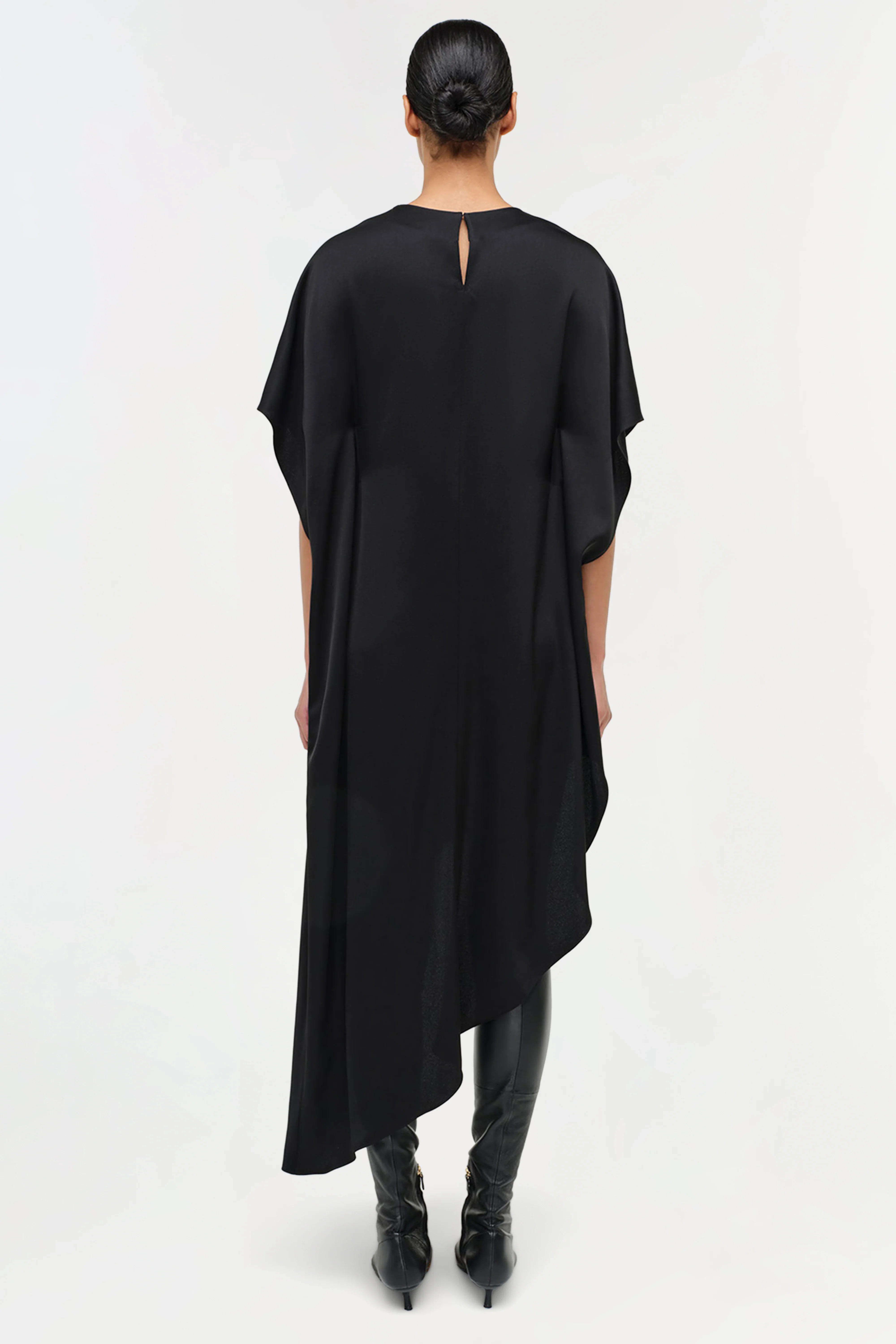 Sadia Satin Mini Cape Dress - Image 6