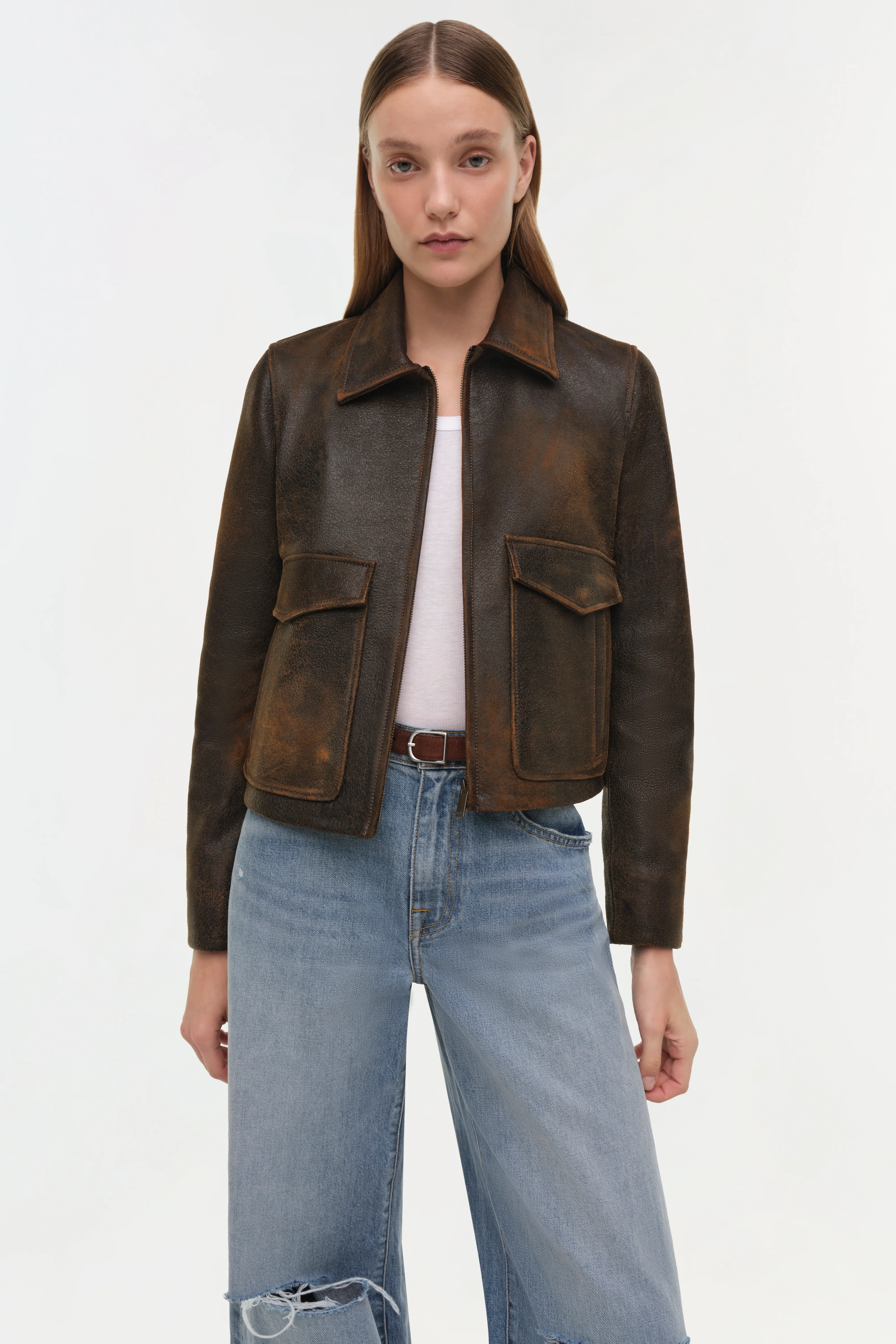 Sage Leather Jacket - Image 3