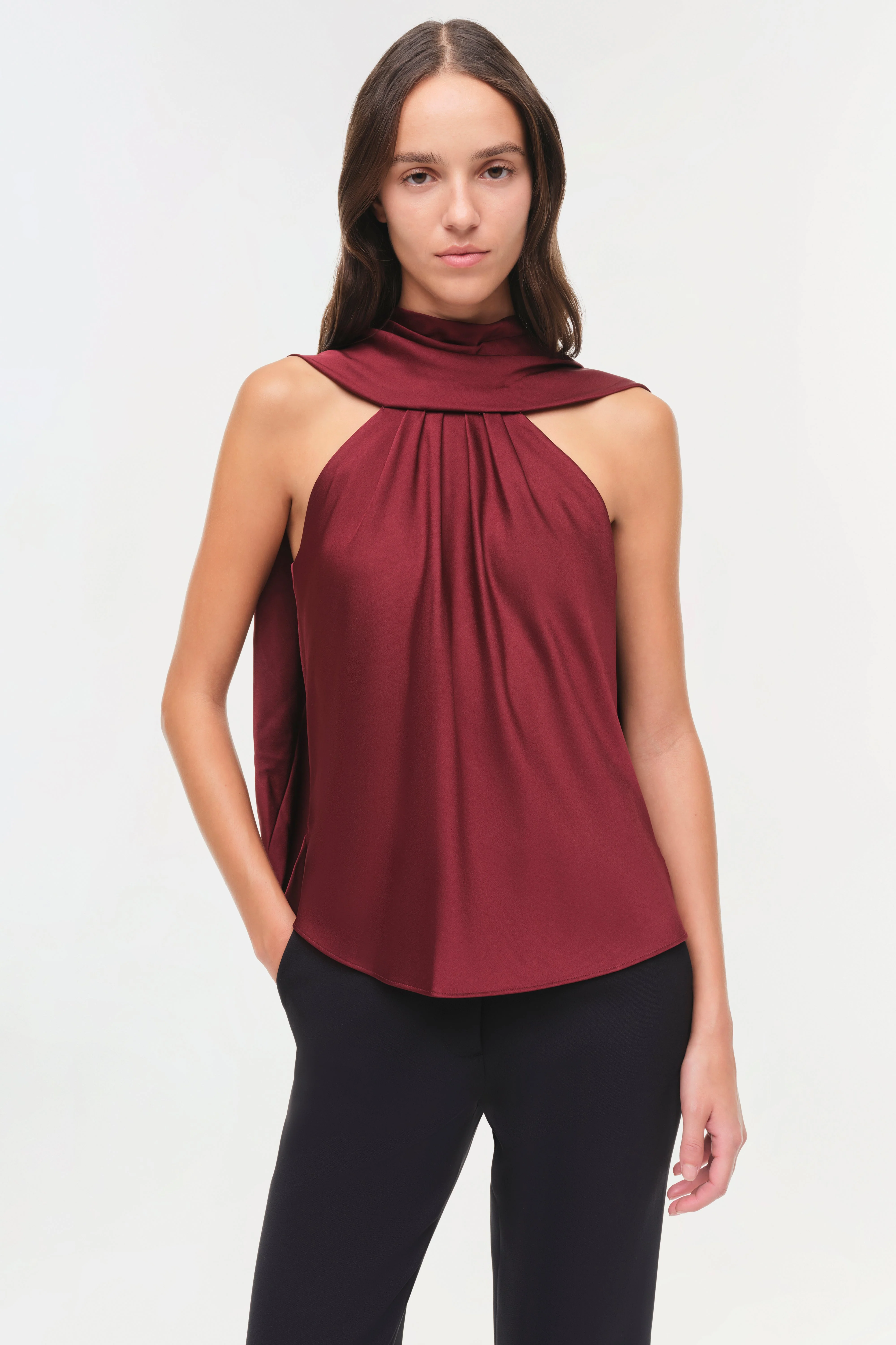 Scarlett Satin Cape Top - Image 3
