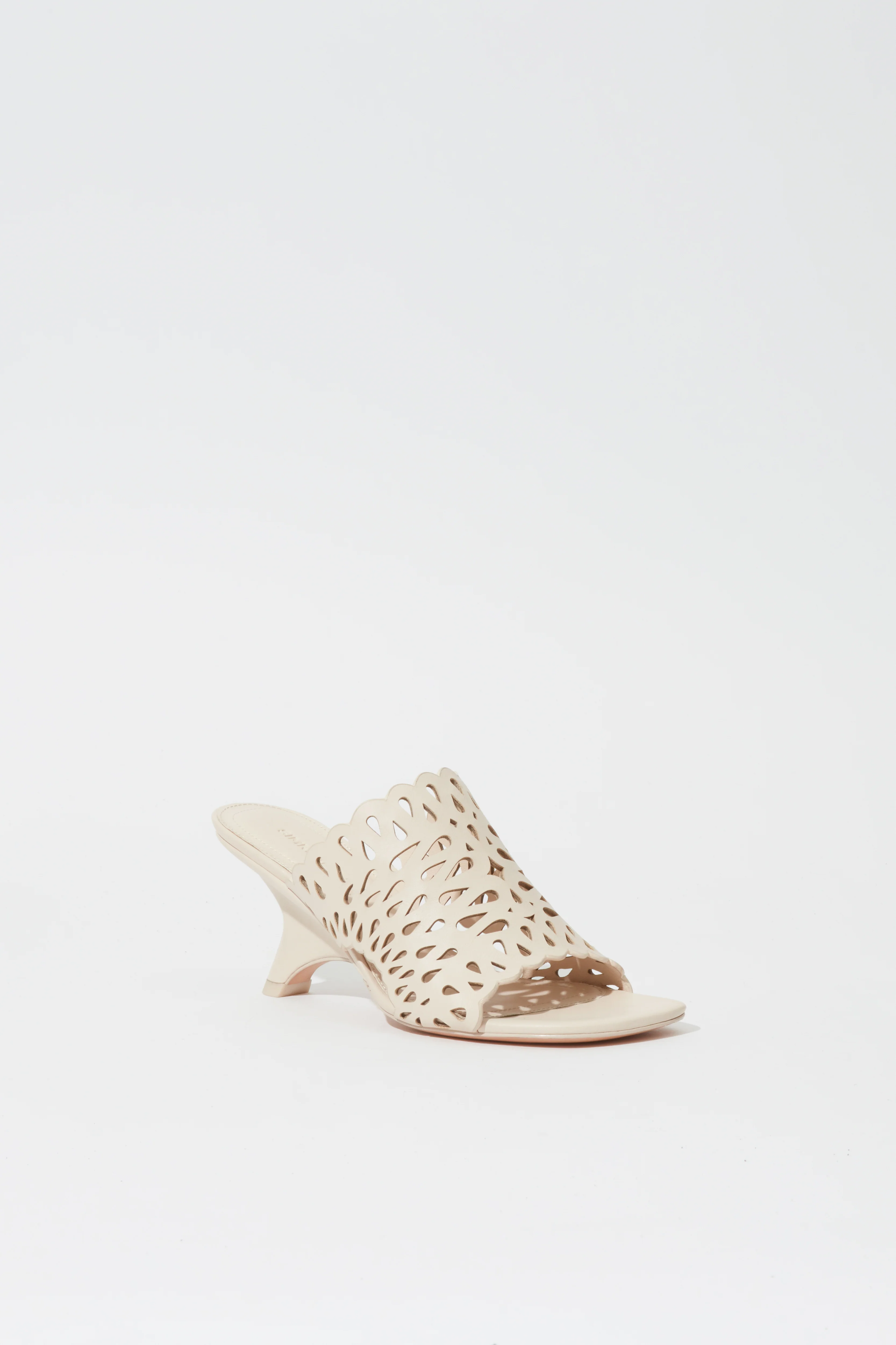 Shadow Mule Laser Cut Leather Sandal - Image 2
