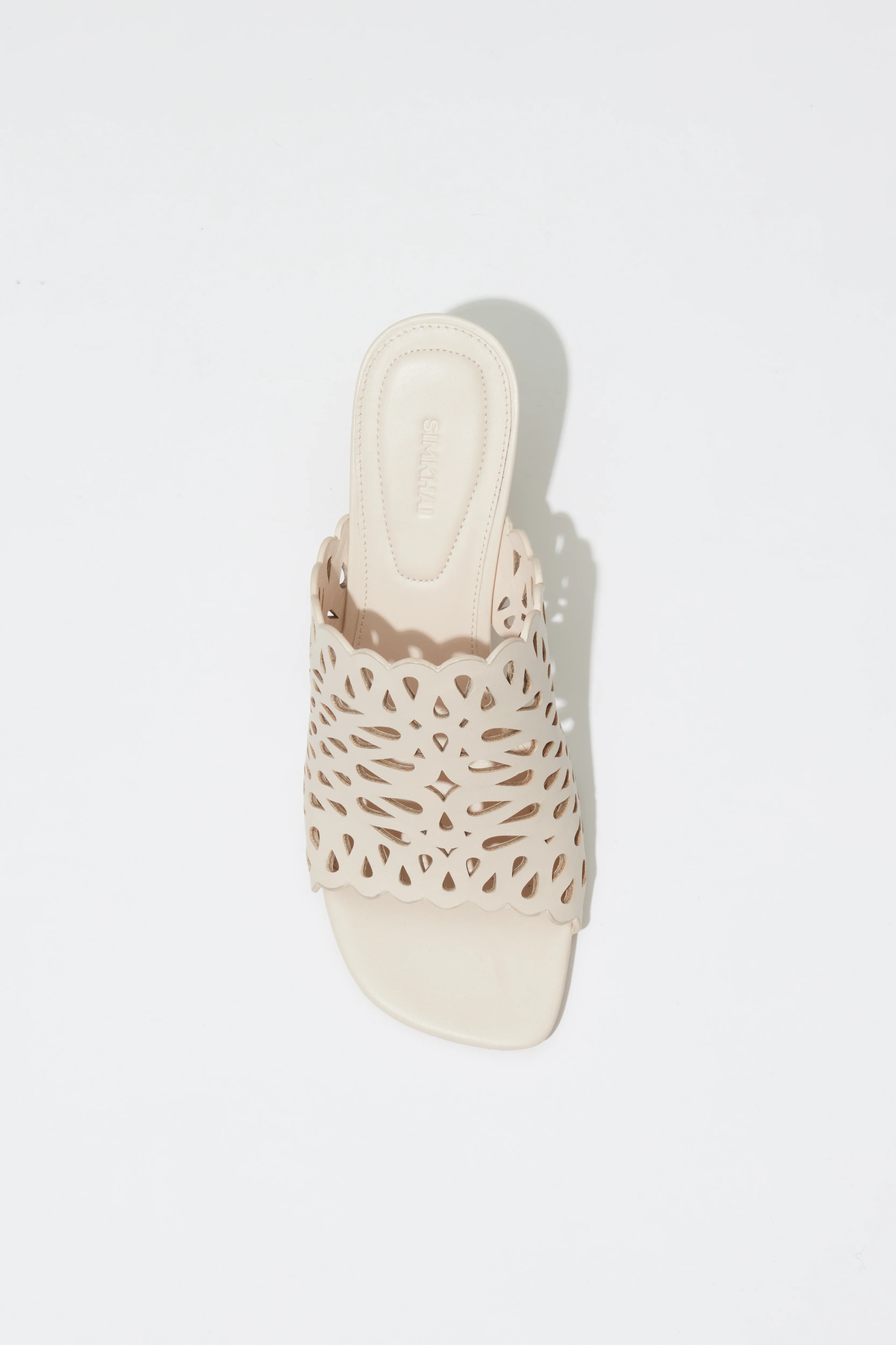 Shadow Mule Laser Cut Leather Sandal - Image 3