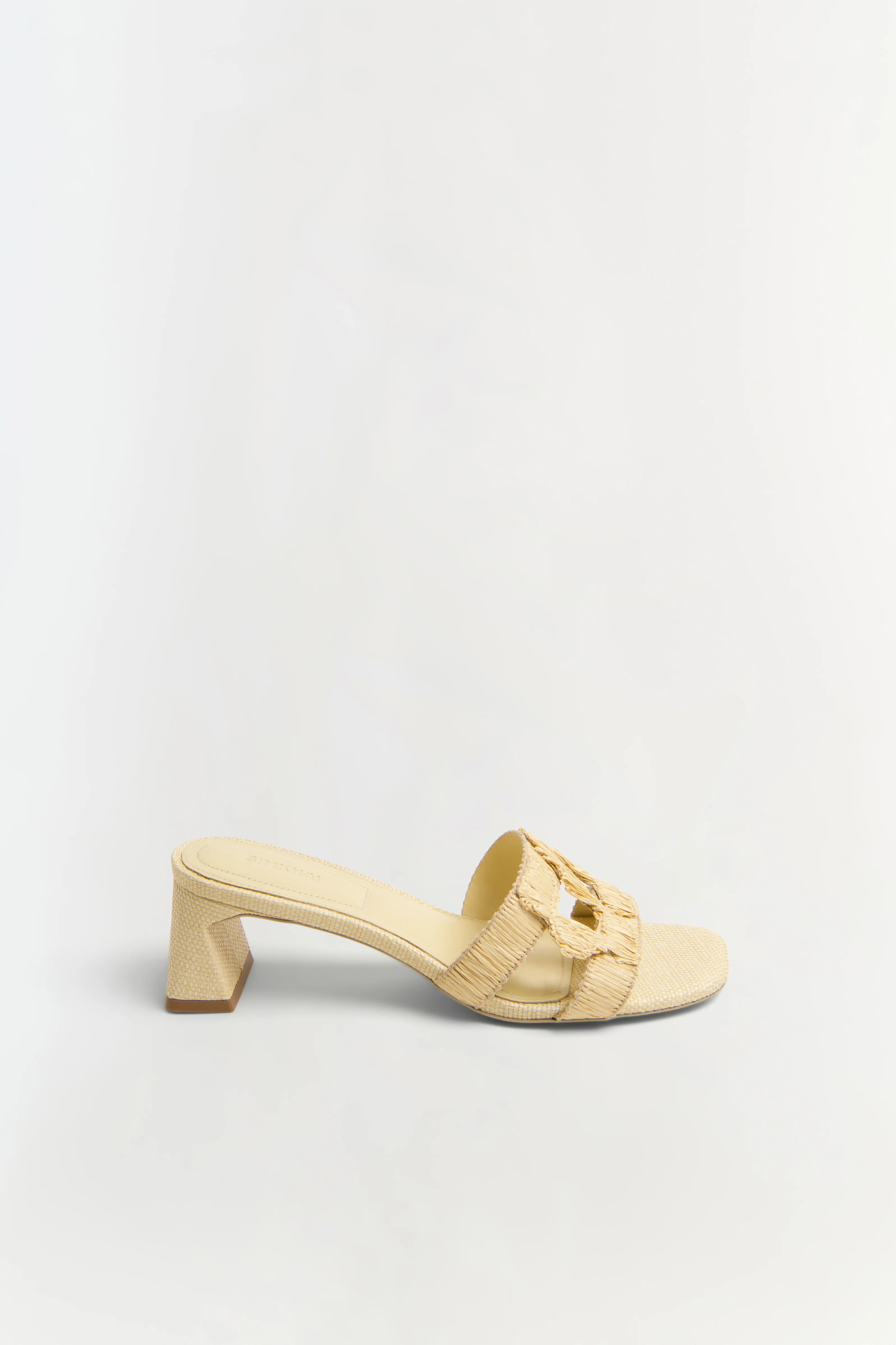 Simkhai Monogram Raffia Block Heel