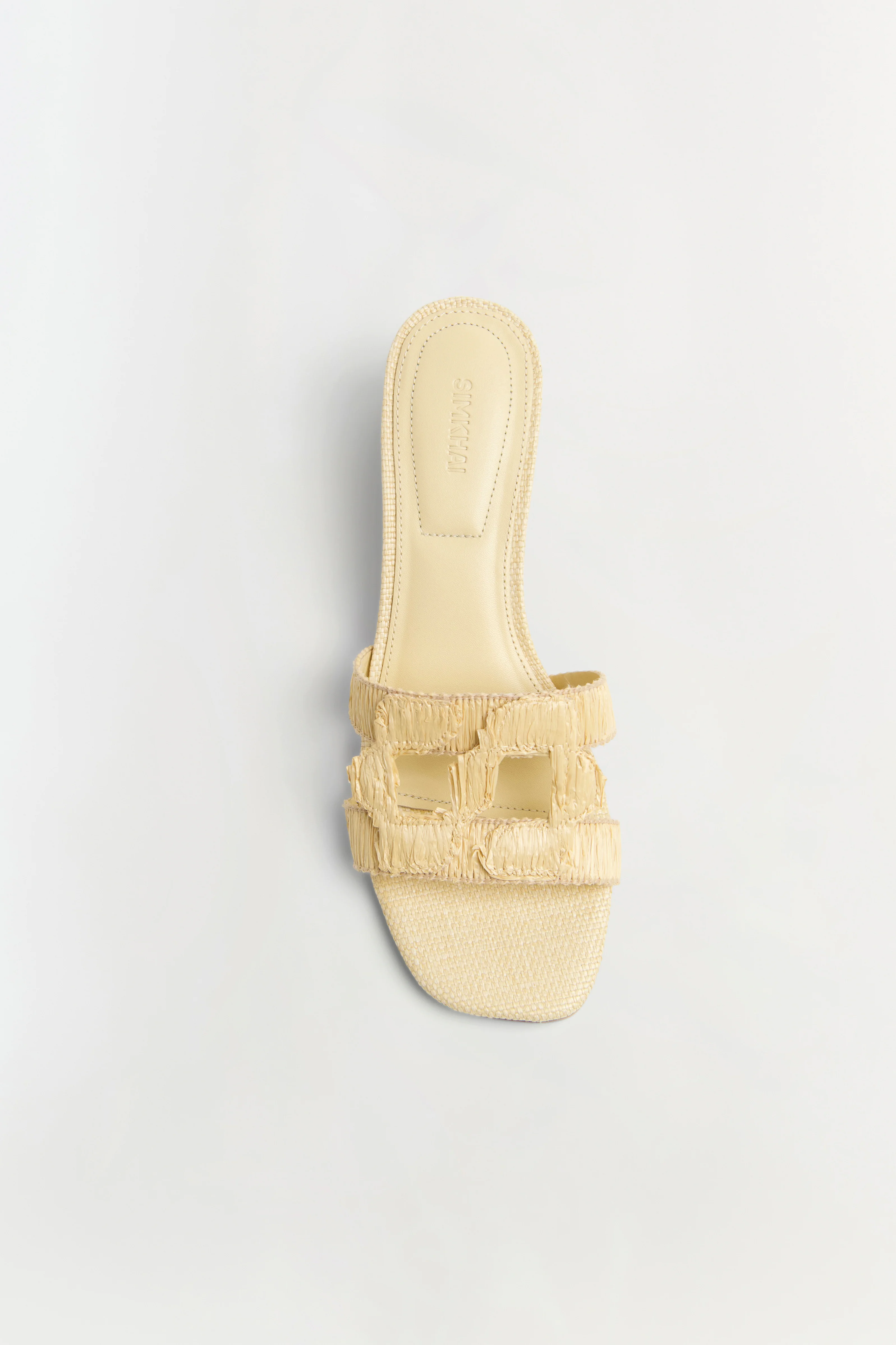 Simkhai Monogram Raffia Block Heel - Image 2