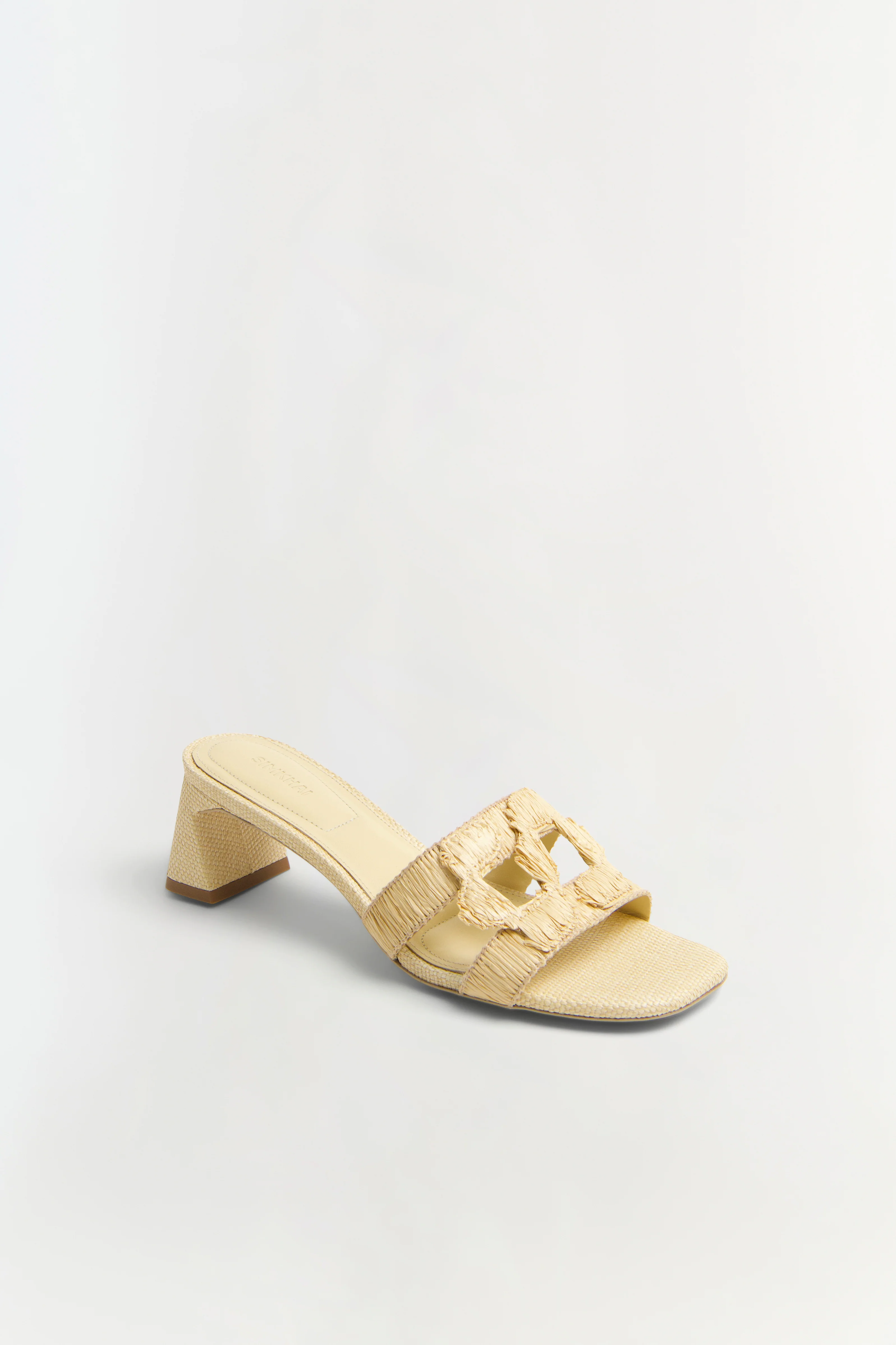 Simkhai Monogram Raffia Block Heel - Image 3