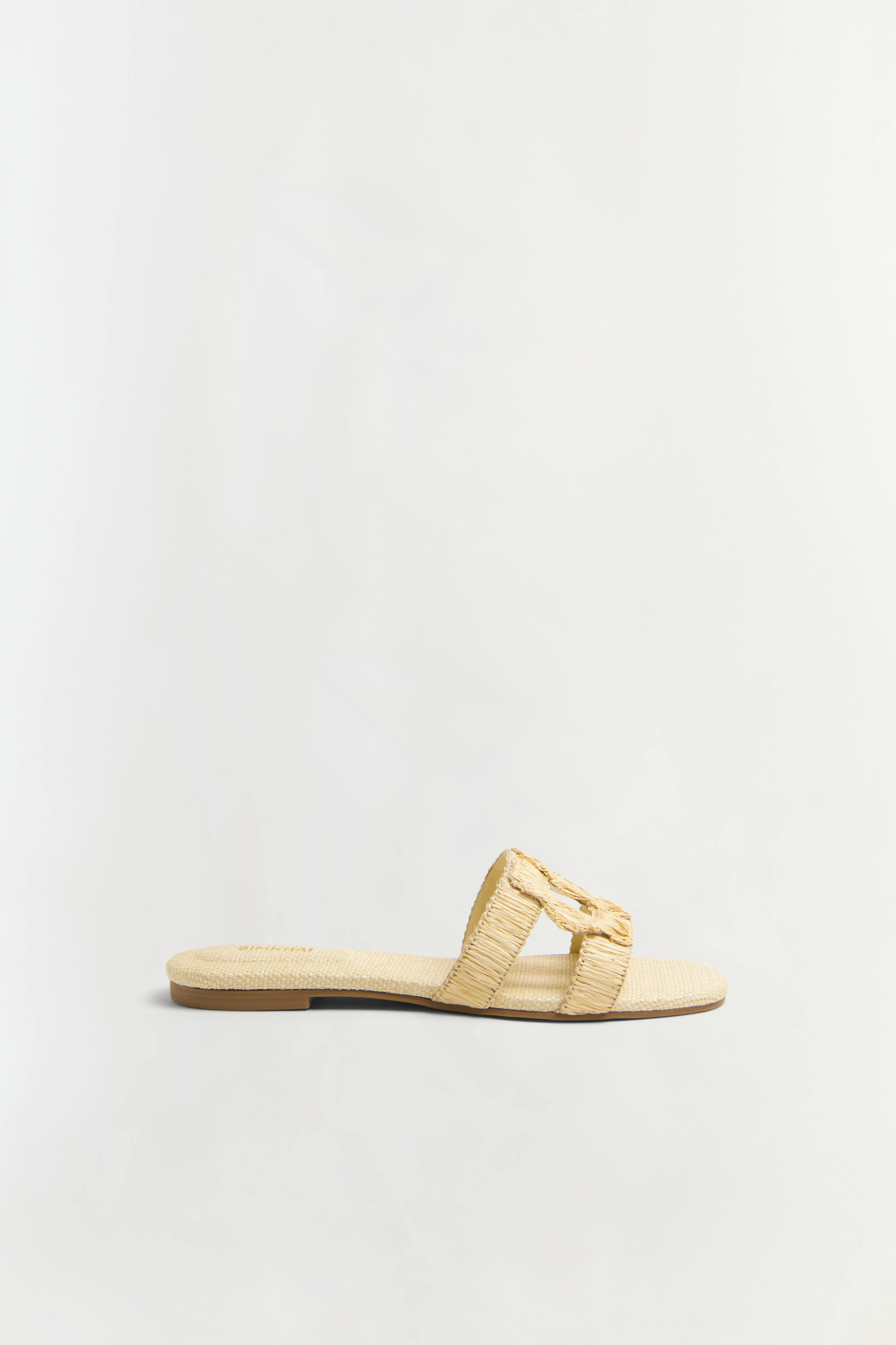 Simkhai Monogram Raffia Flat Slide