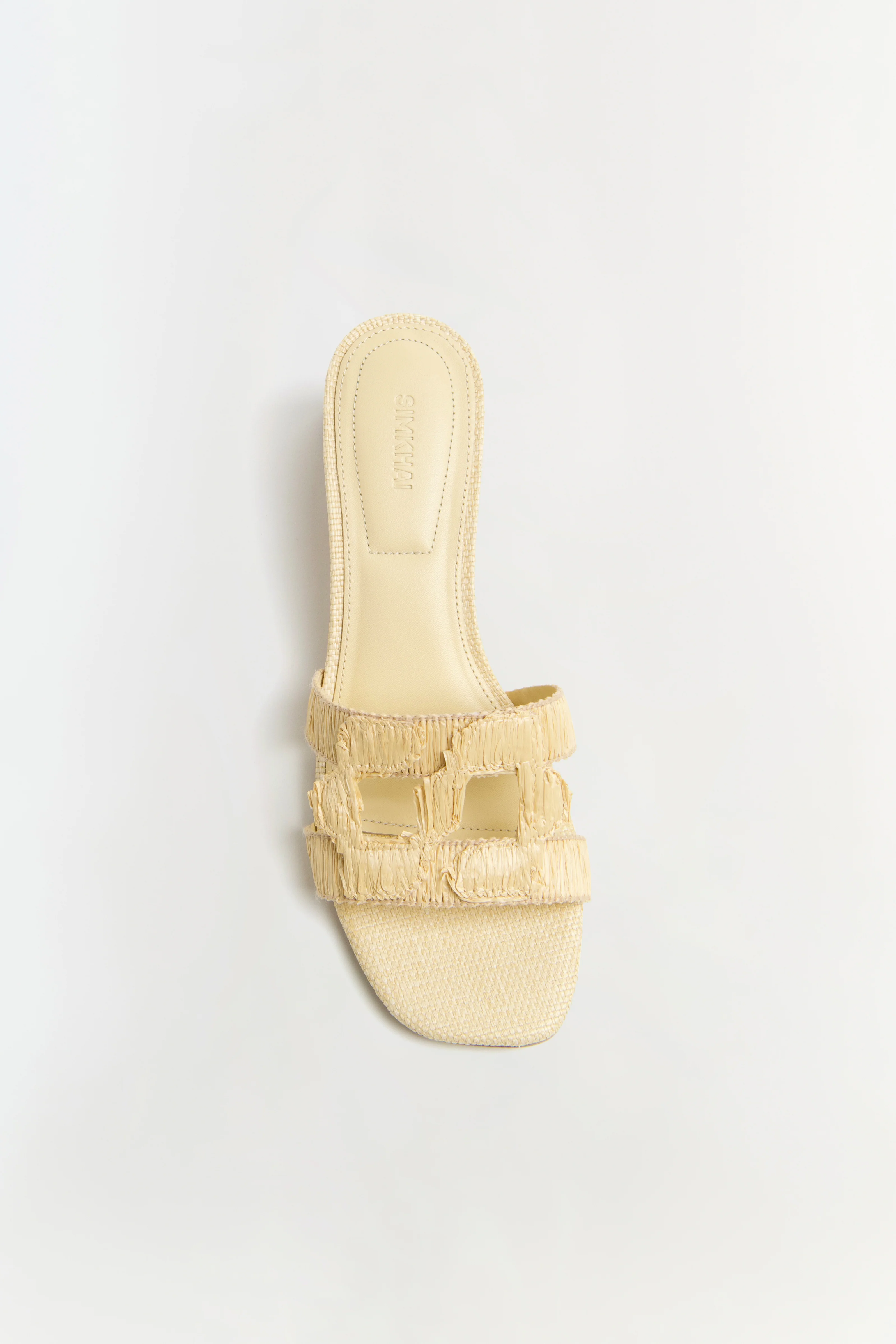 Simkhai Monogram Raffia Flat Slide - Image 2
