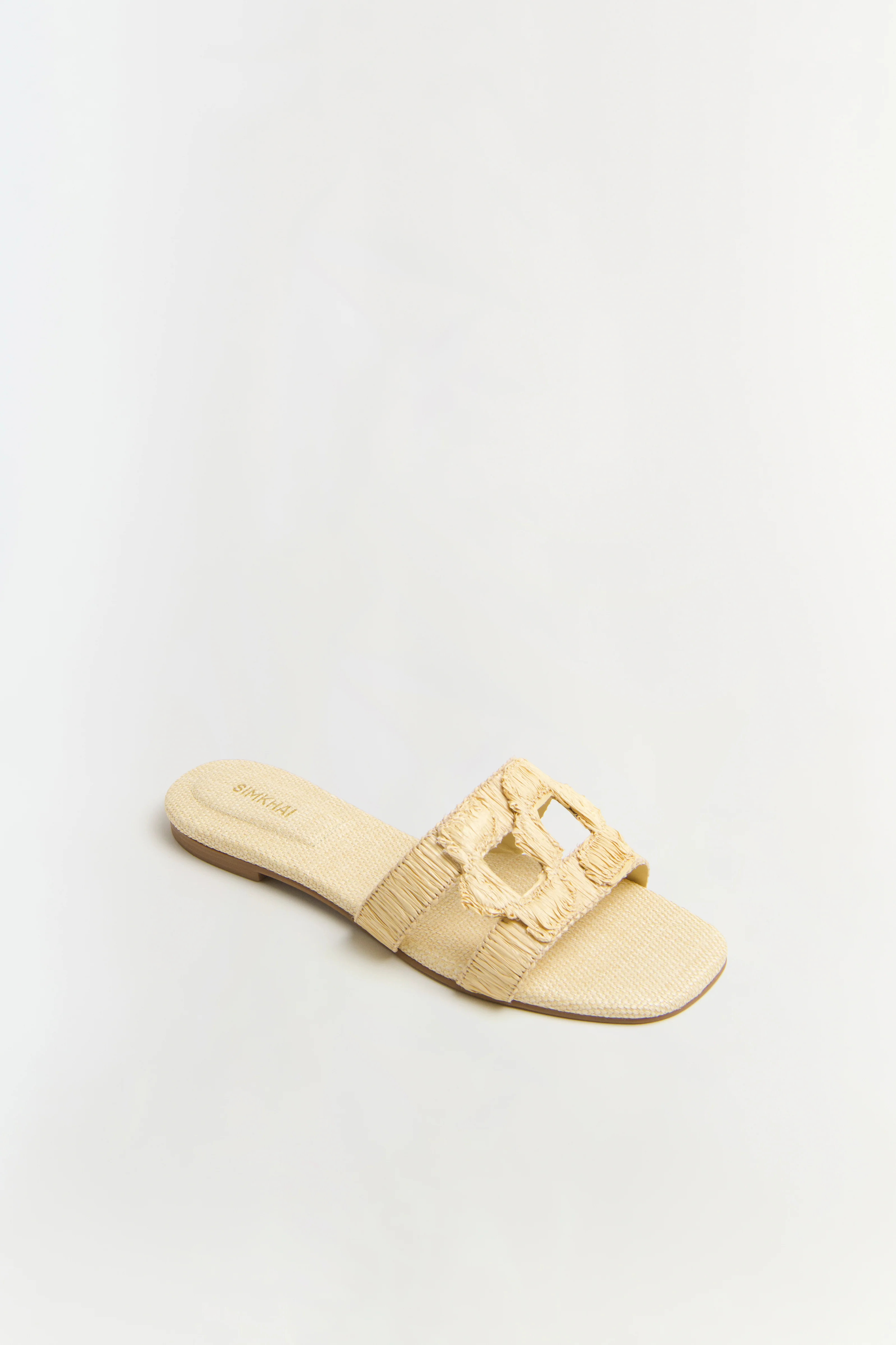 Simkhai Monogram Raffia Flat Slide - Image 3