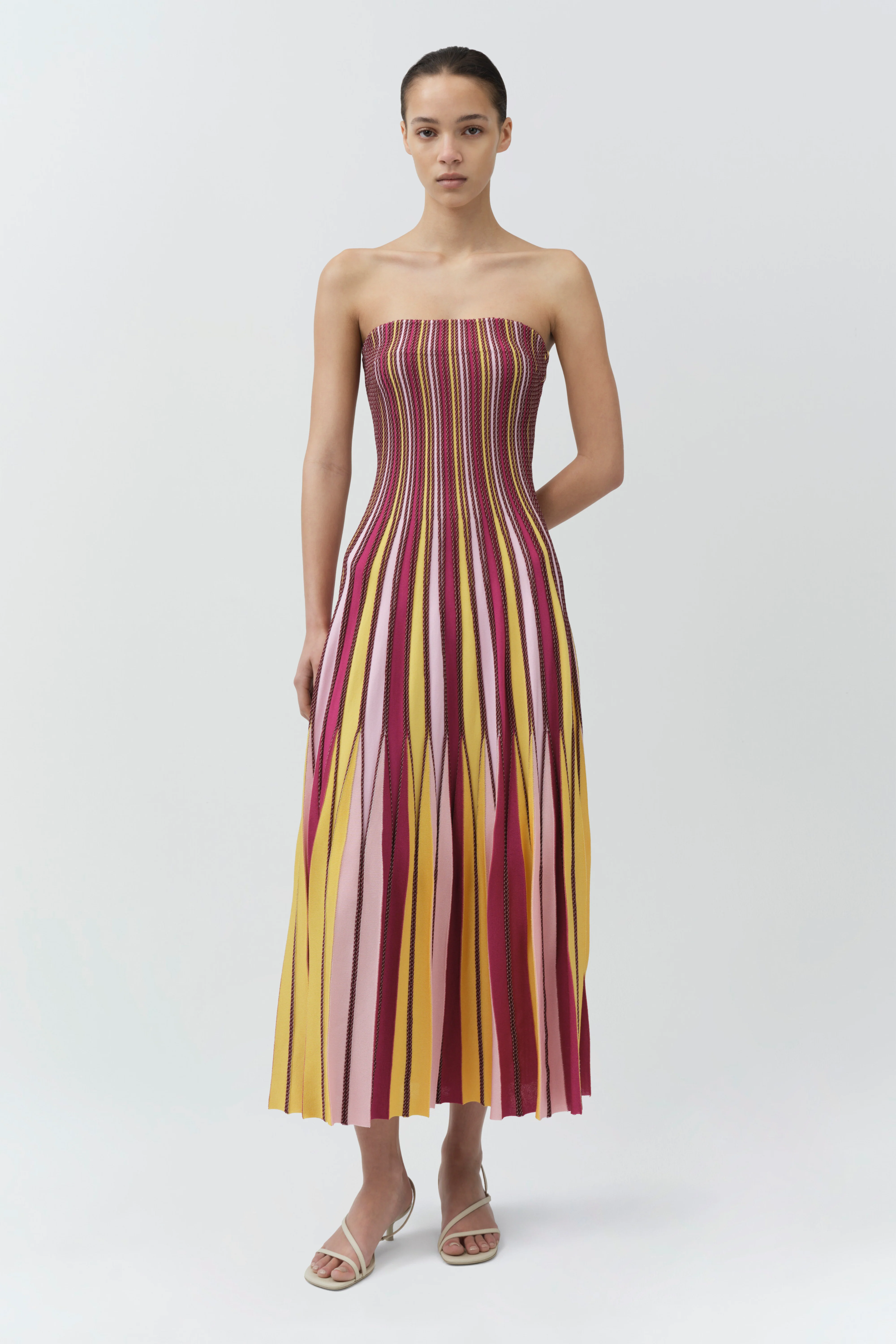 Soleil Striped Midi Dress - Image 2