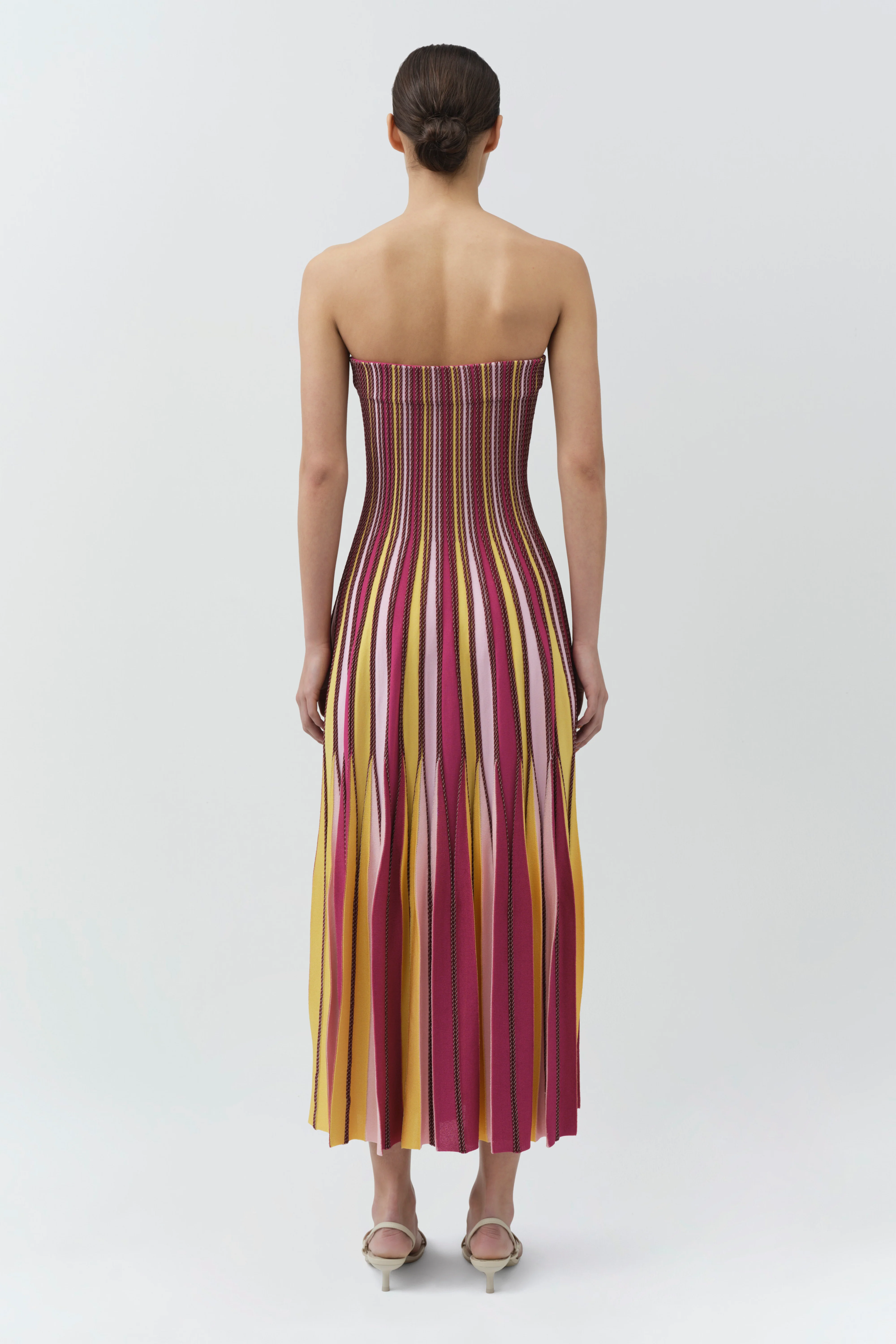 Soleil Striped Midi Dress - Image 4