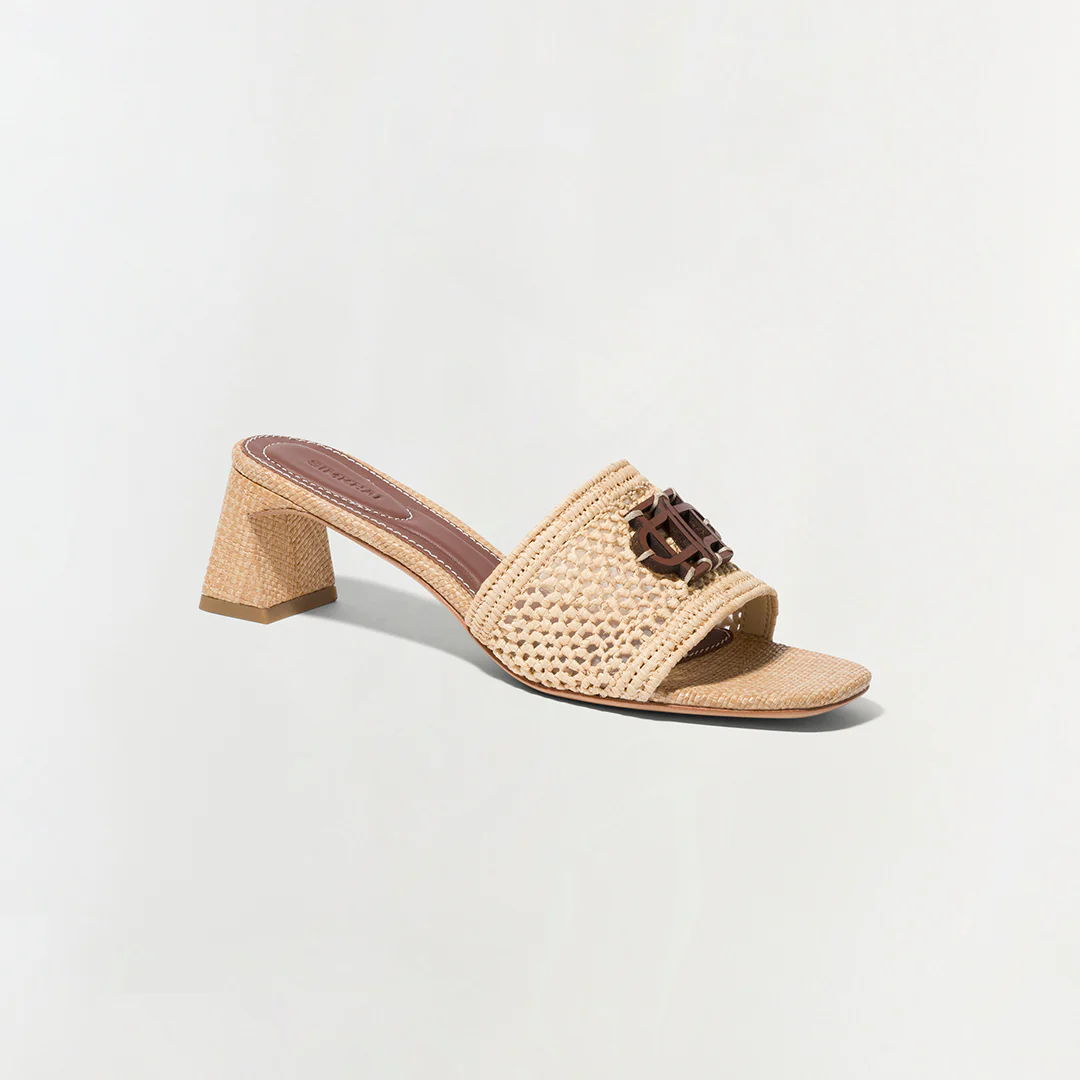 Sydney Raffia Block Heel Sandal - Image 6