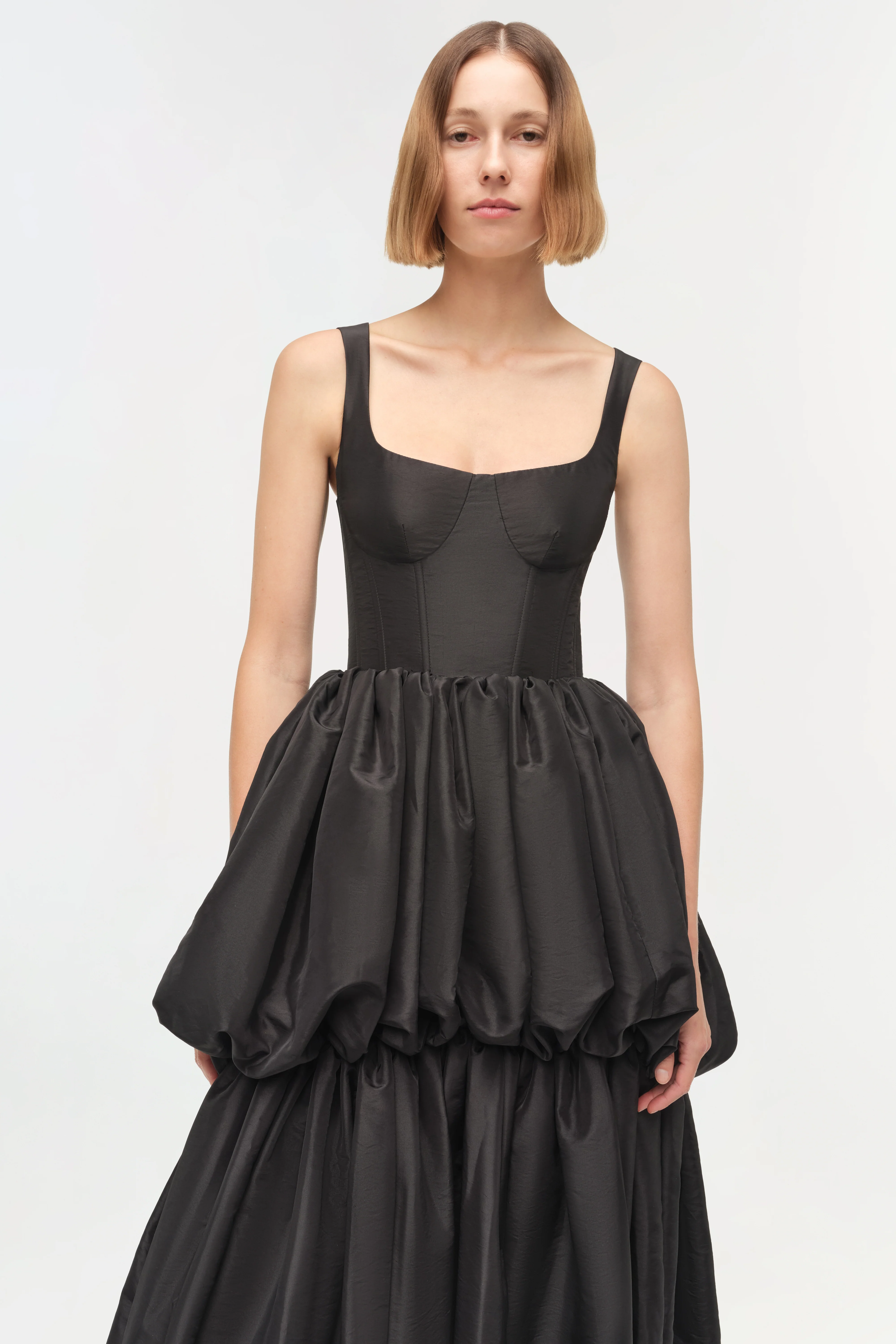 Tabitha Taffeta Tiered Bubble Dress - Image 3