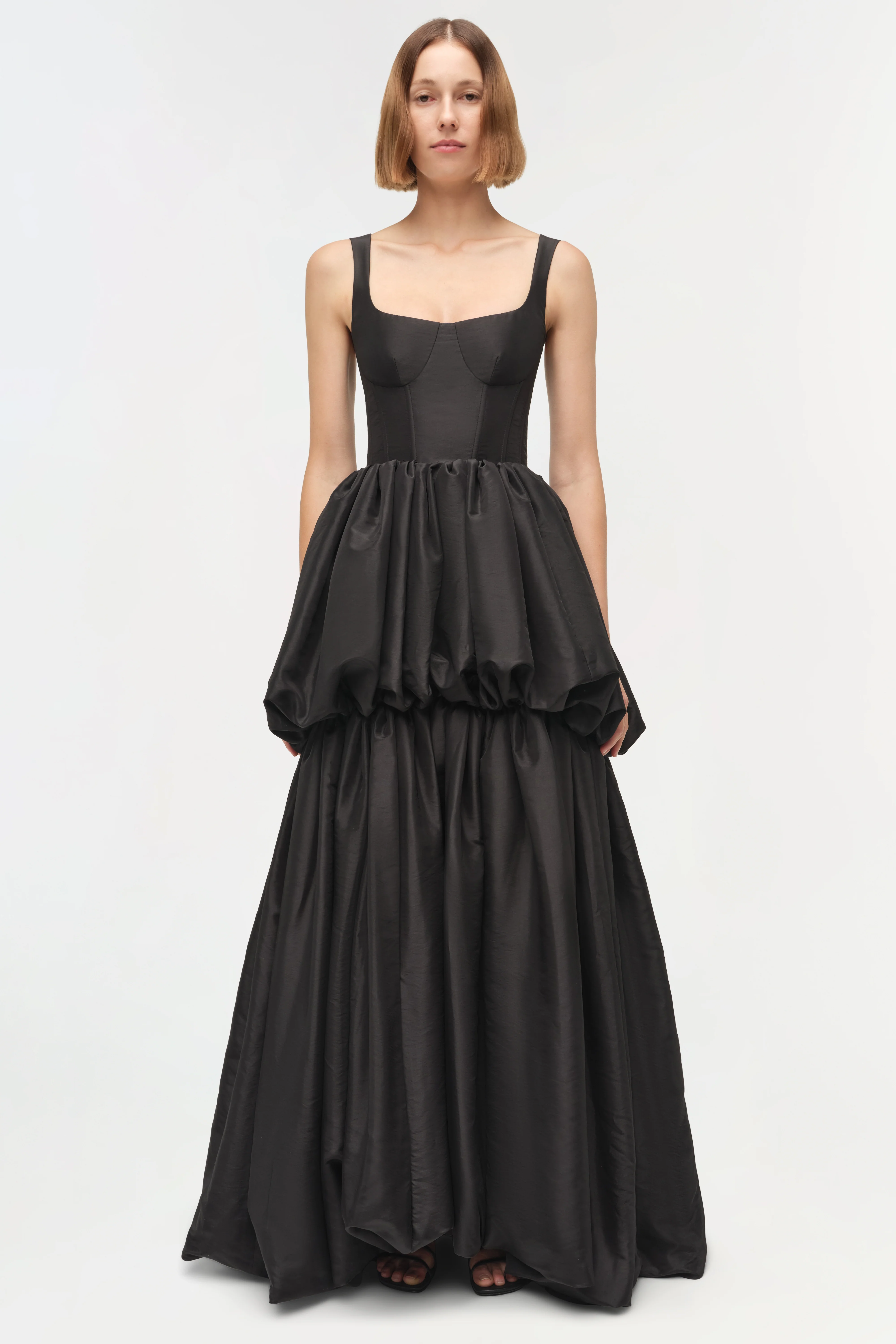 Tabitha Taffeta Tiered Bubble Dress - Image 6