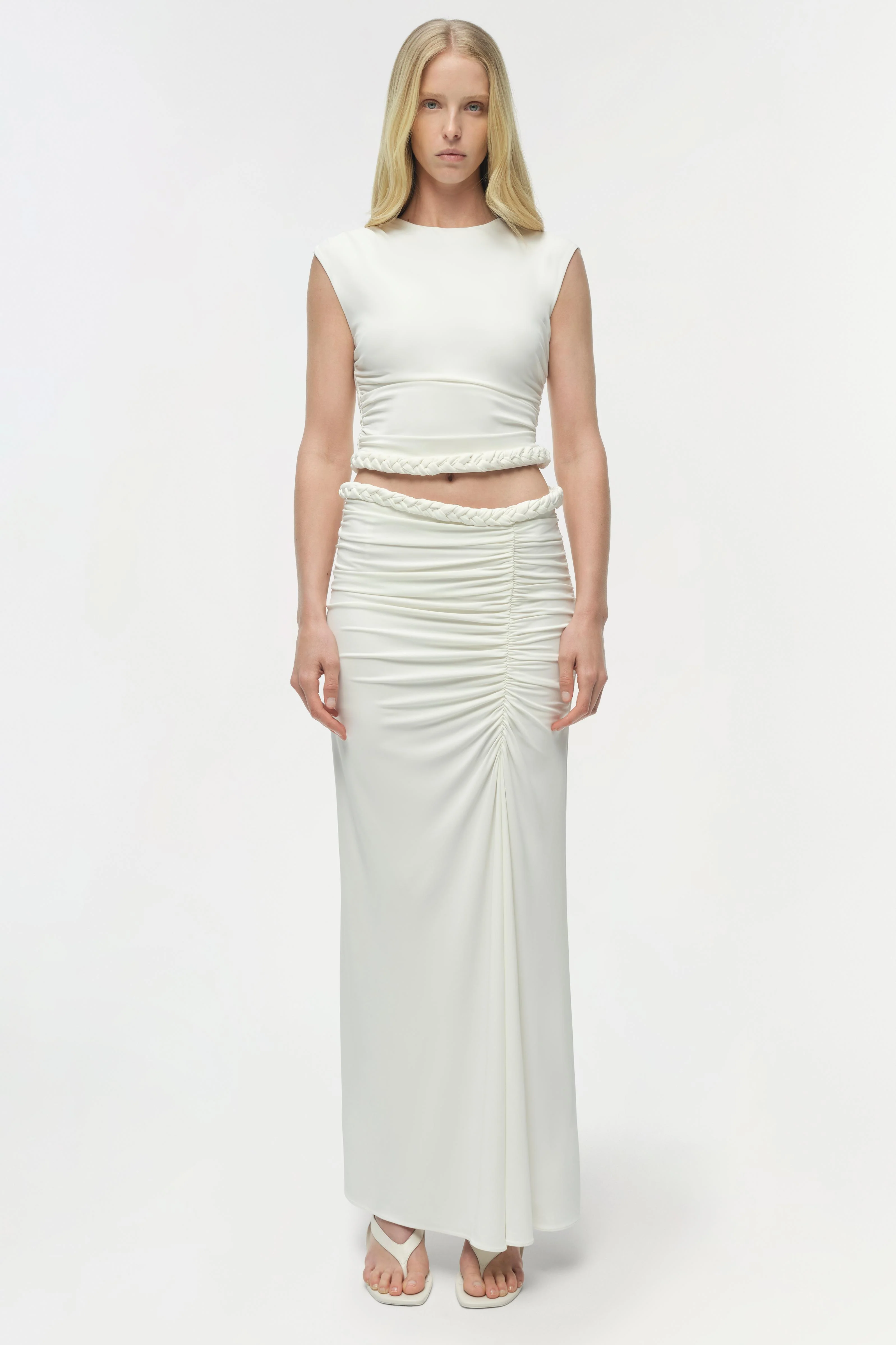 Valen Draped Jersey Top - Image 8