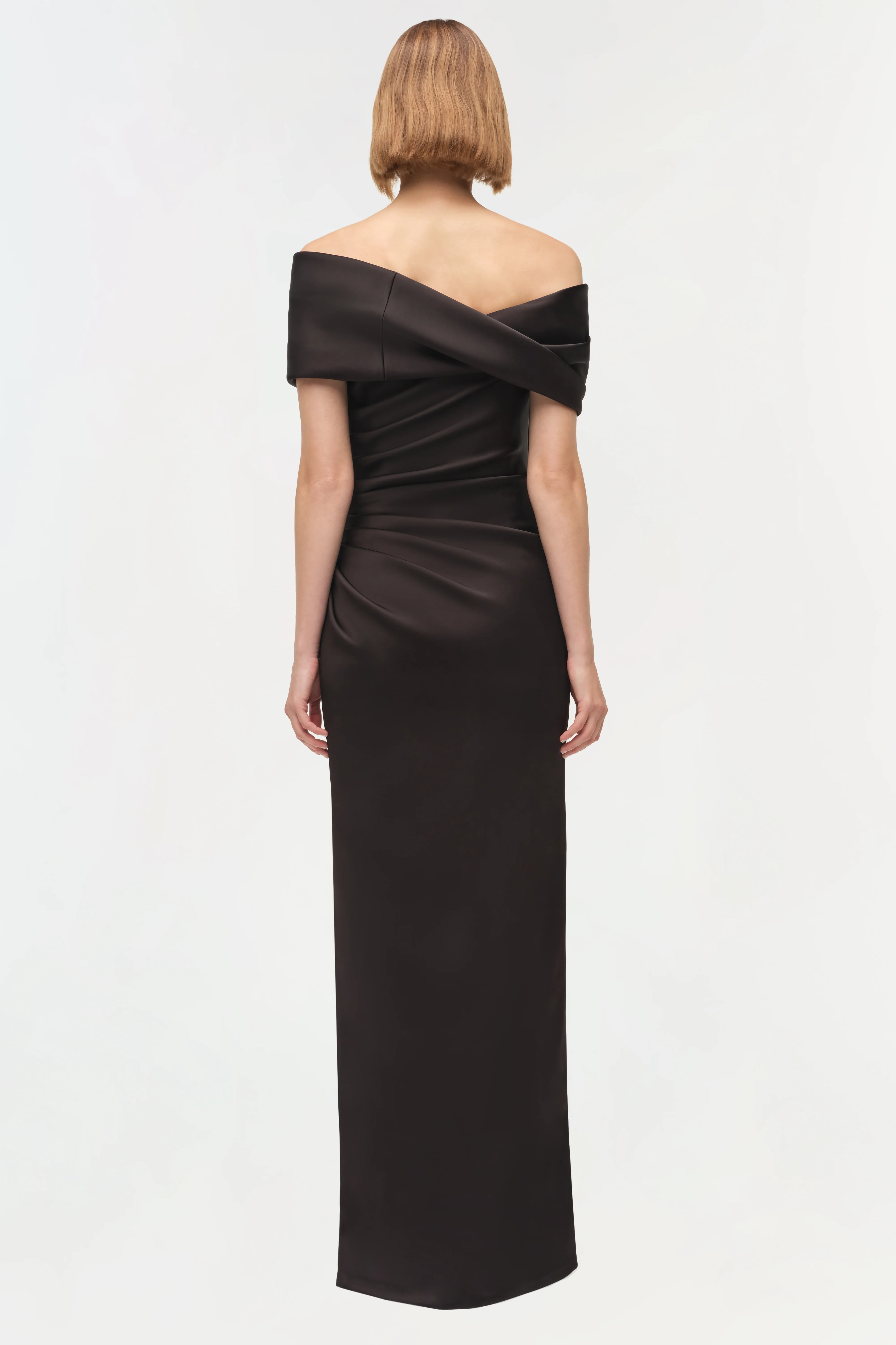 Valencia Draped Satin Gown - Image 5