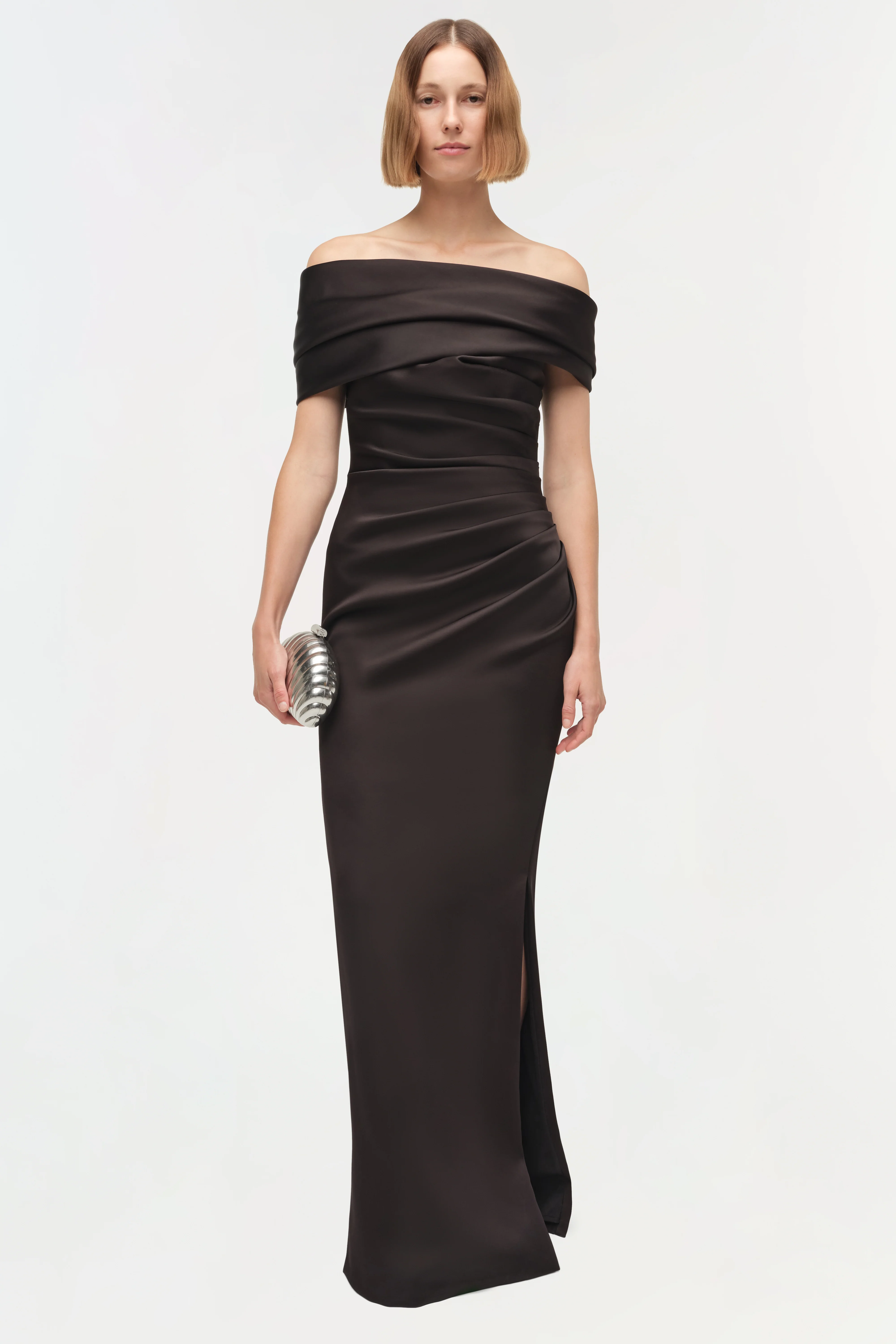 Valencia Draped Satin Gown - Image 6