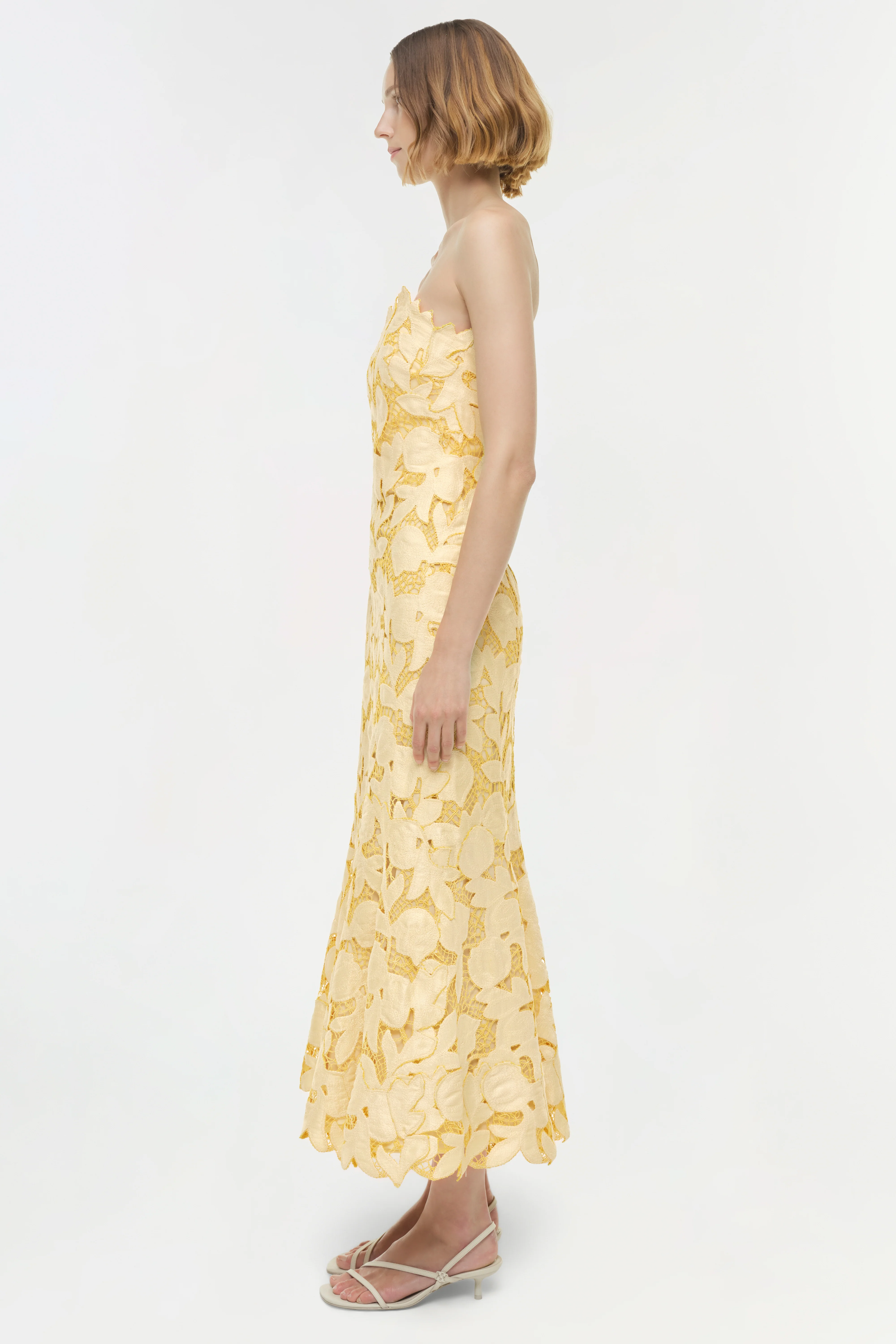 Valletta Strapless Embroidered Dress - Image 4
