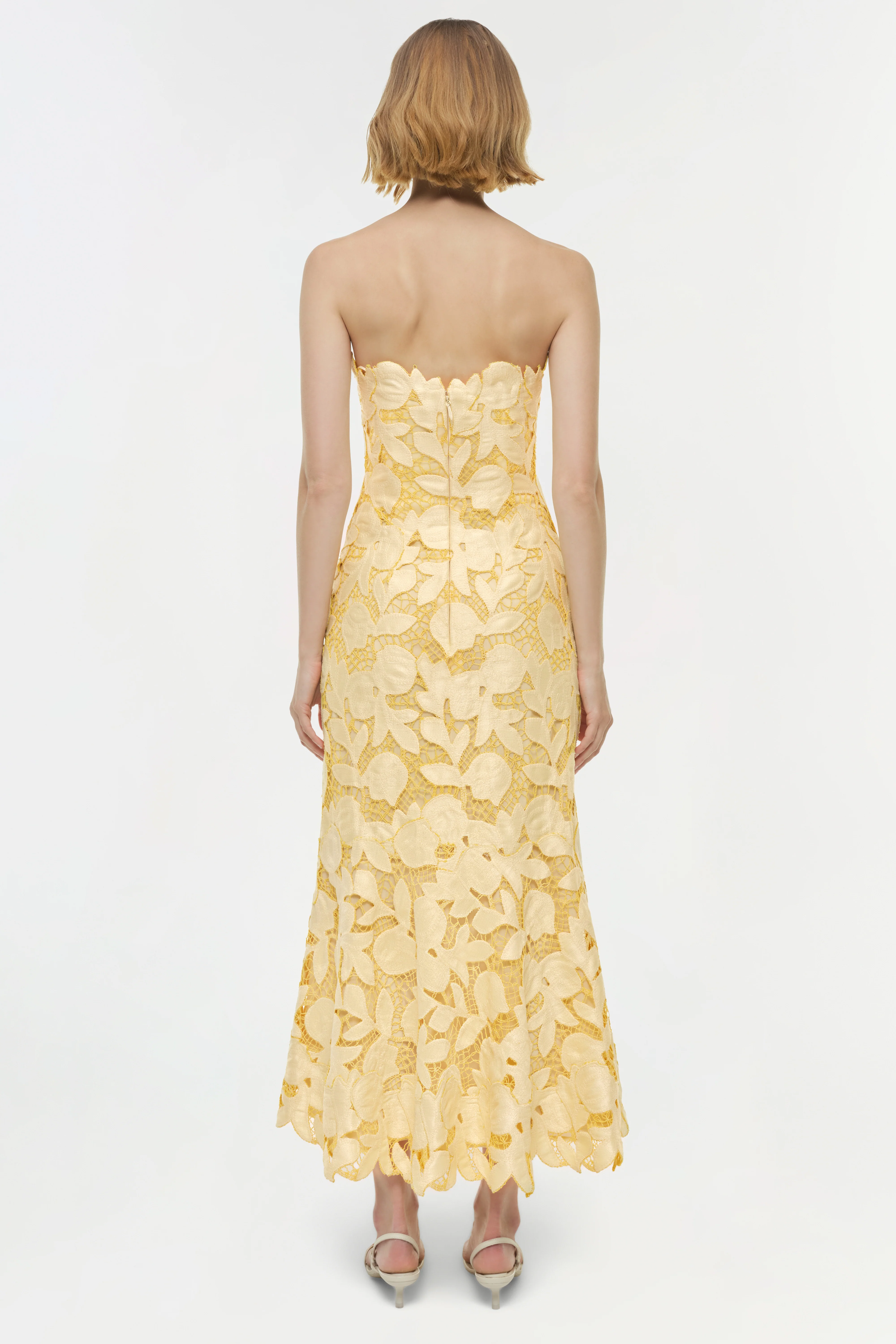 Valletta Strapless Embroidered Dress - Image 5