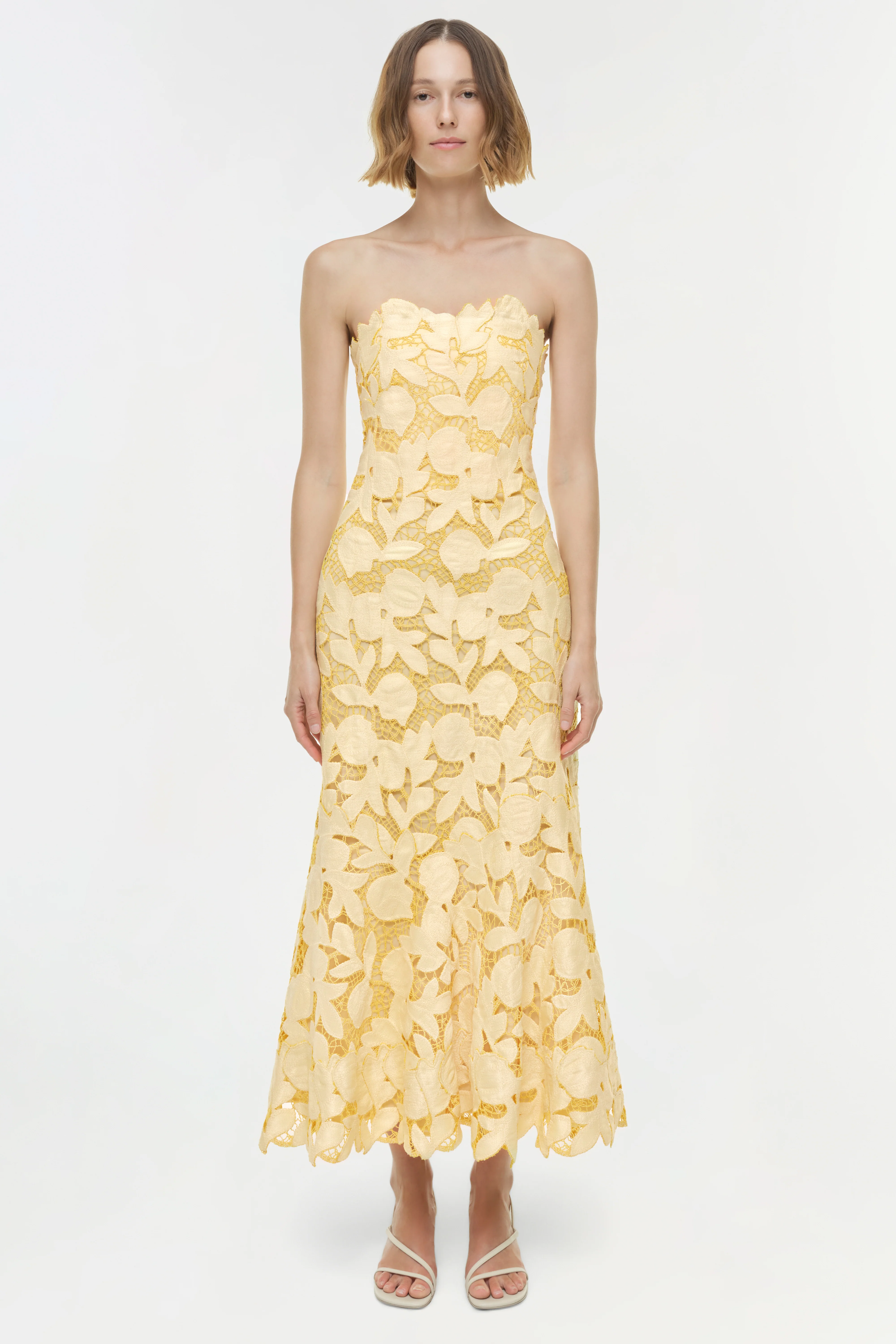 Valletta Strapless Embroidered Dress - Image 6
