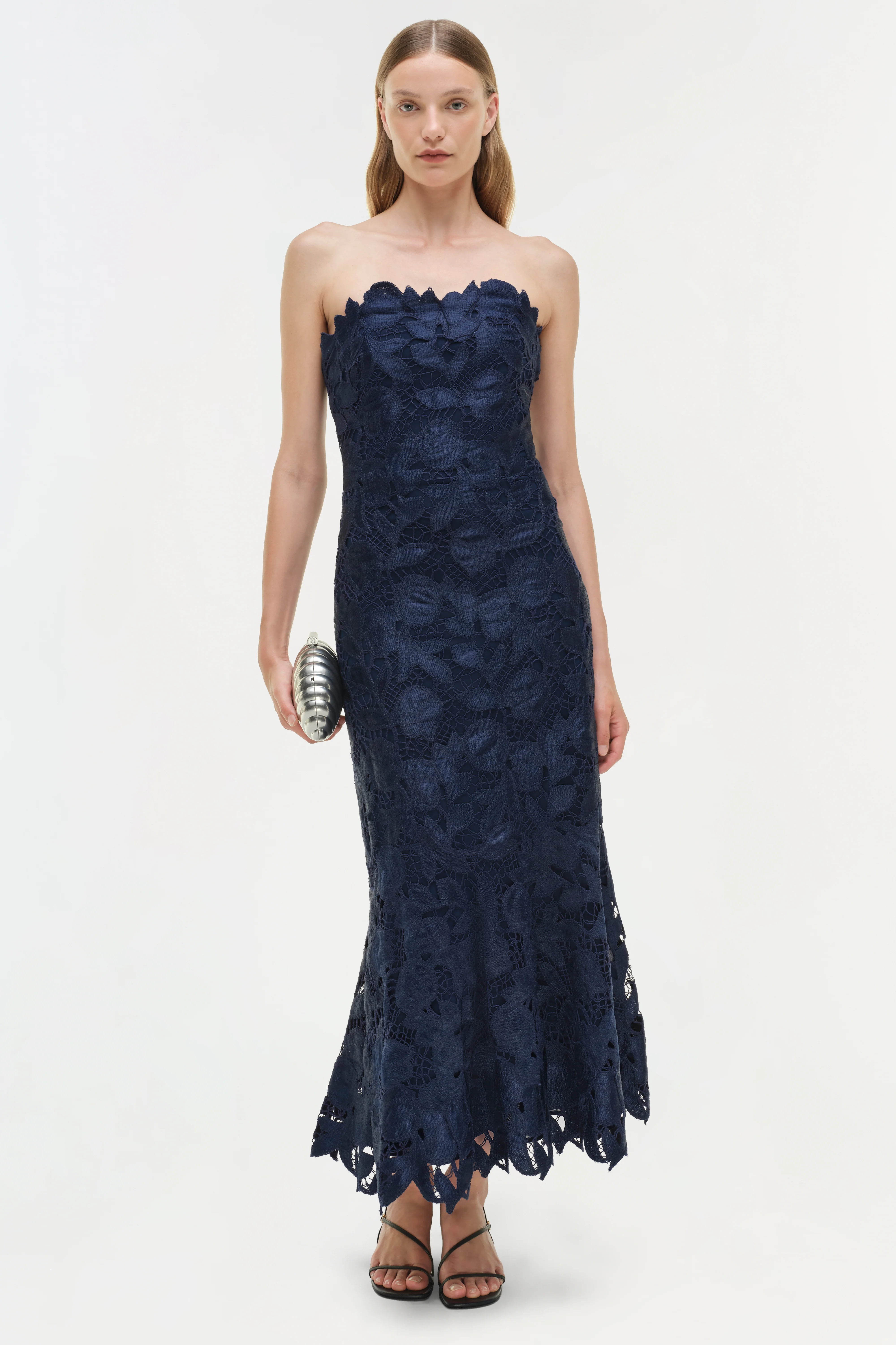 Valletta Strapless Embroidered Dress - Image 2