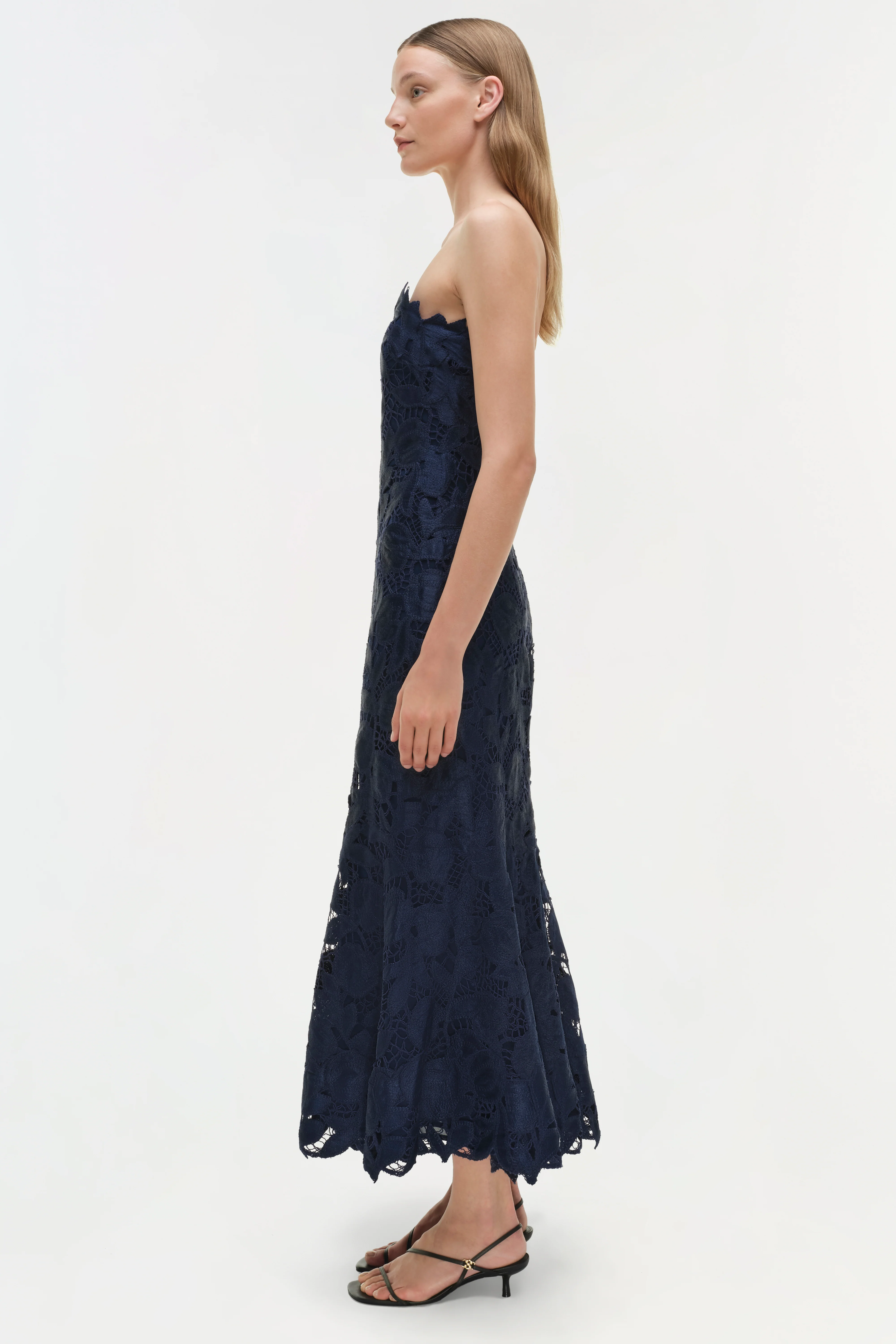 Valletta Strapless Embroidered Dress - Image 4