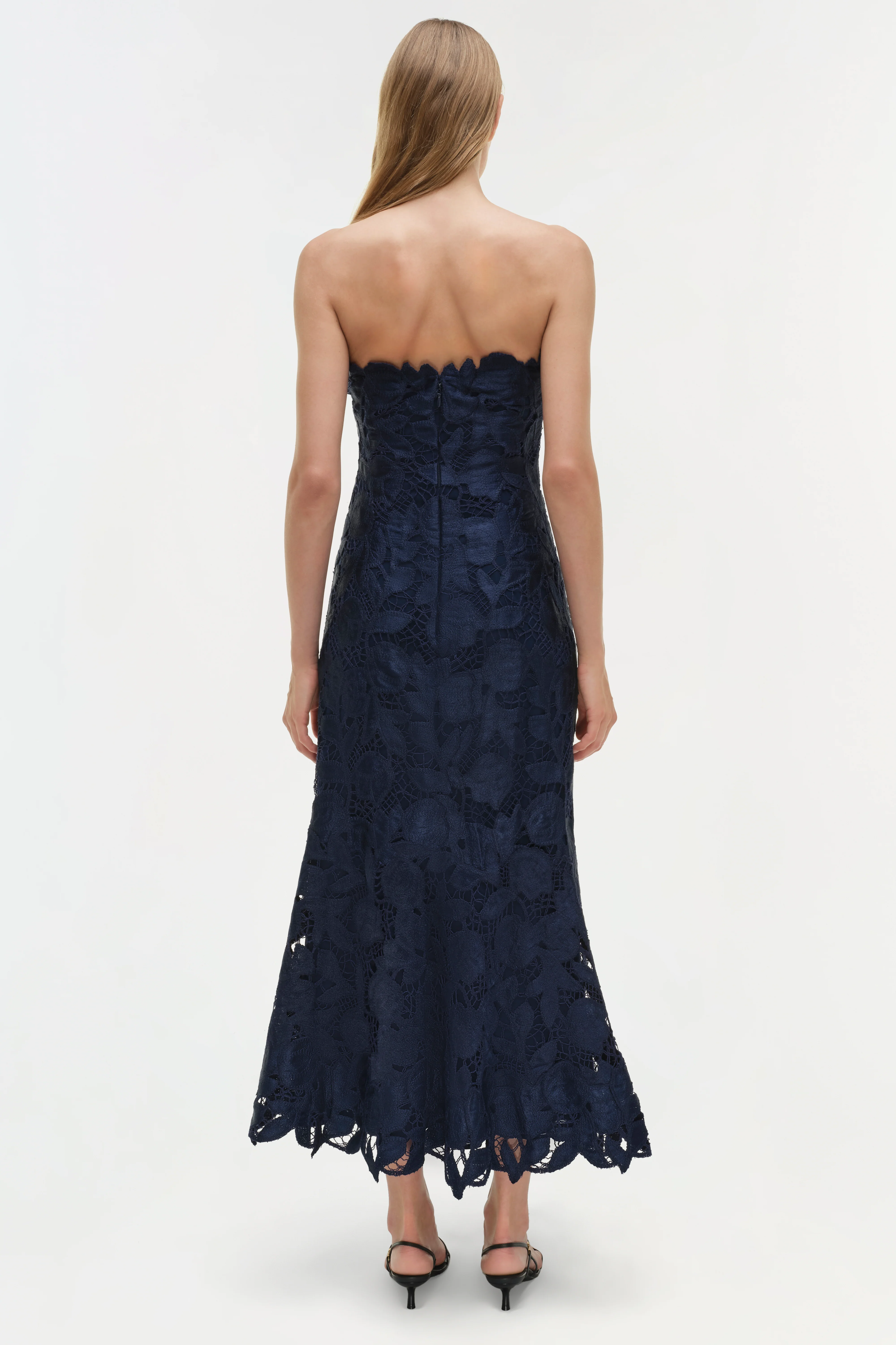 Valletta Strapless Embroidered Dress - Image 5