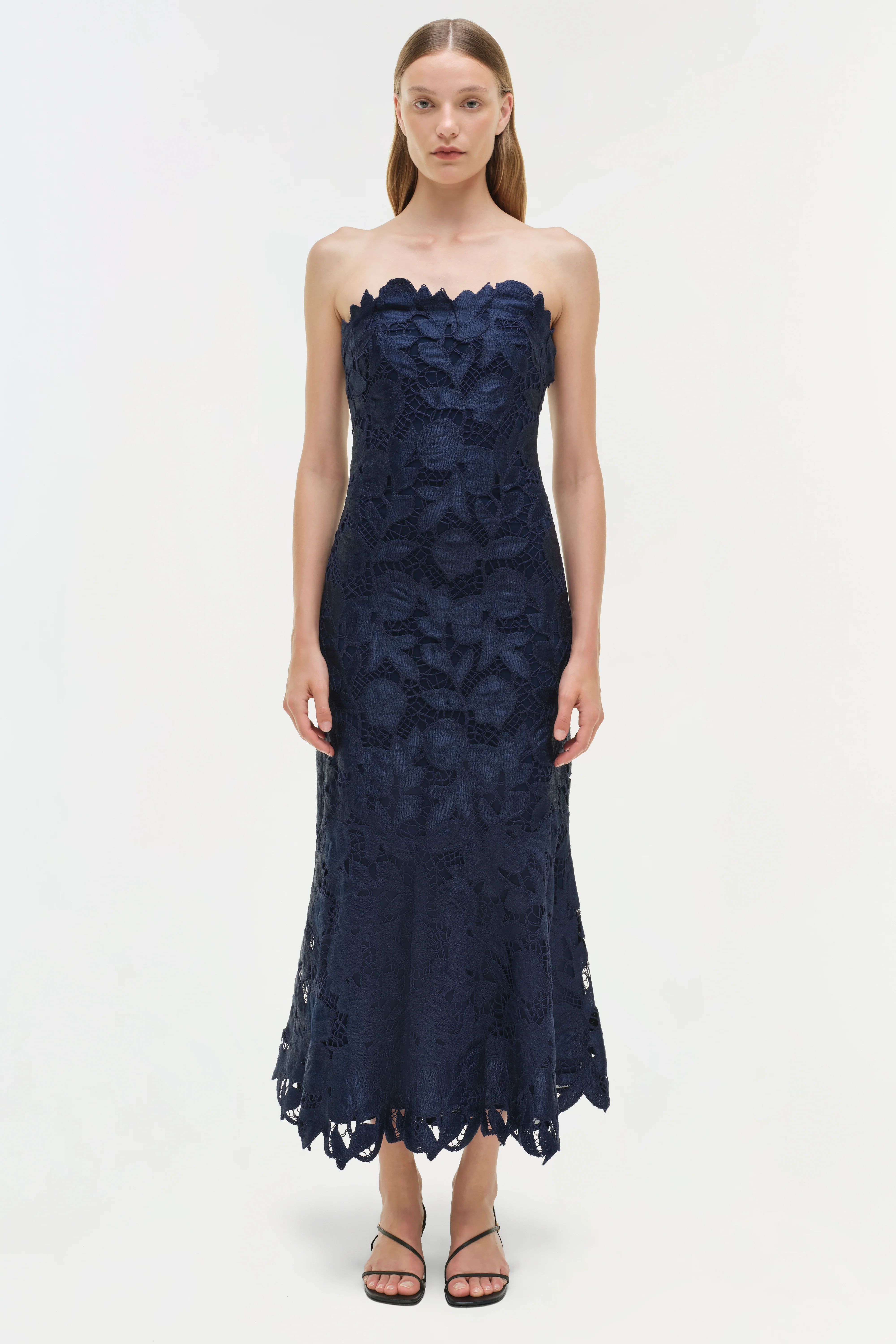 Valletta Strapless Embroidered Dress - Image 6
