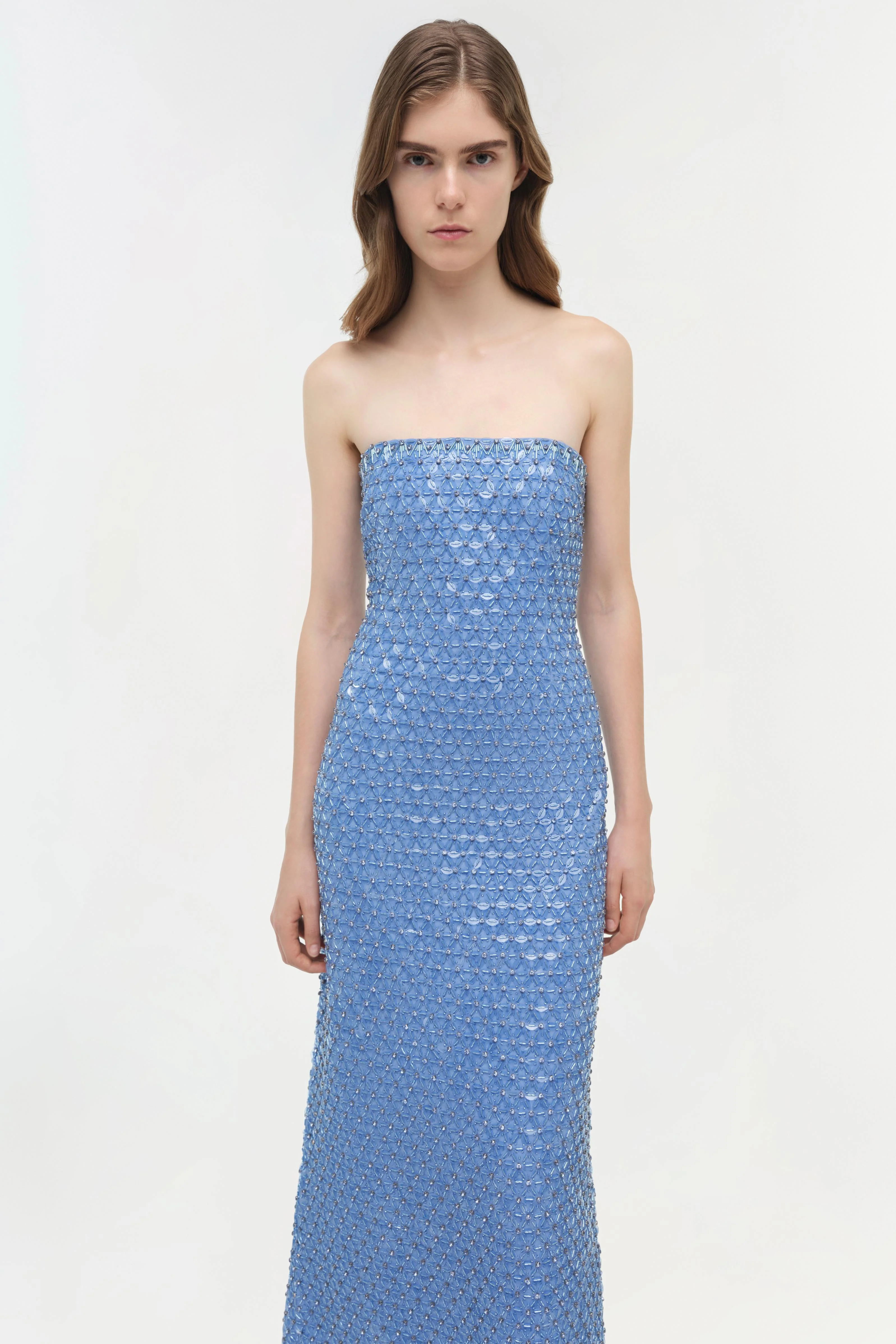 Vanessa Embellished Bustier Midi Dress - Image 3