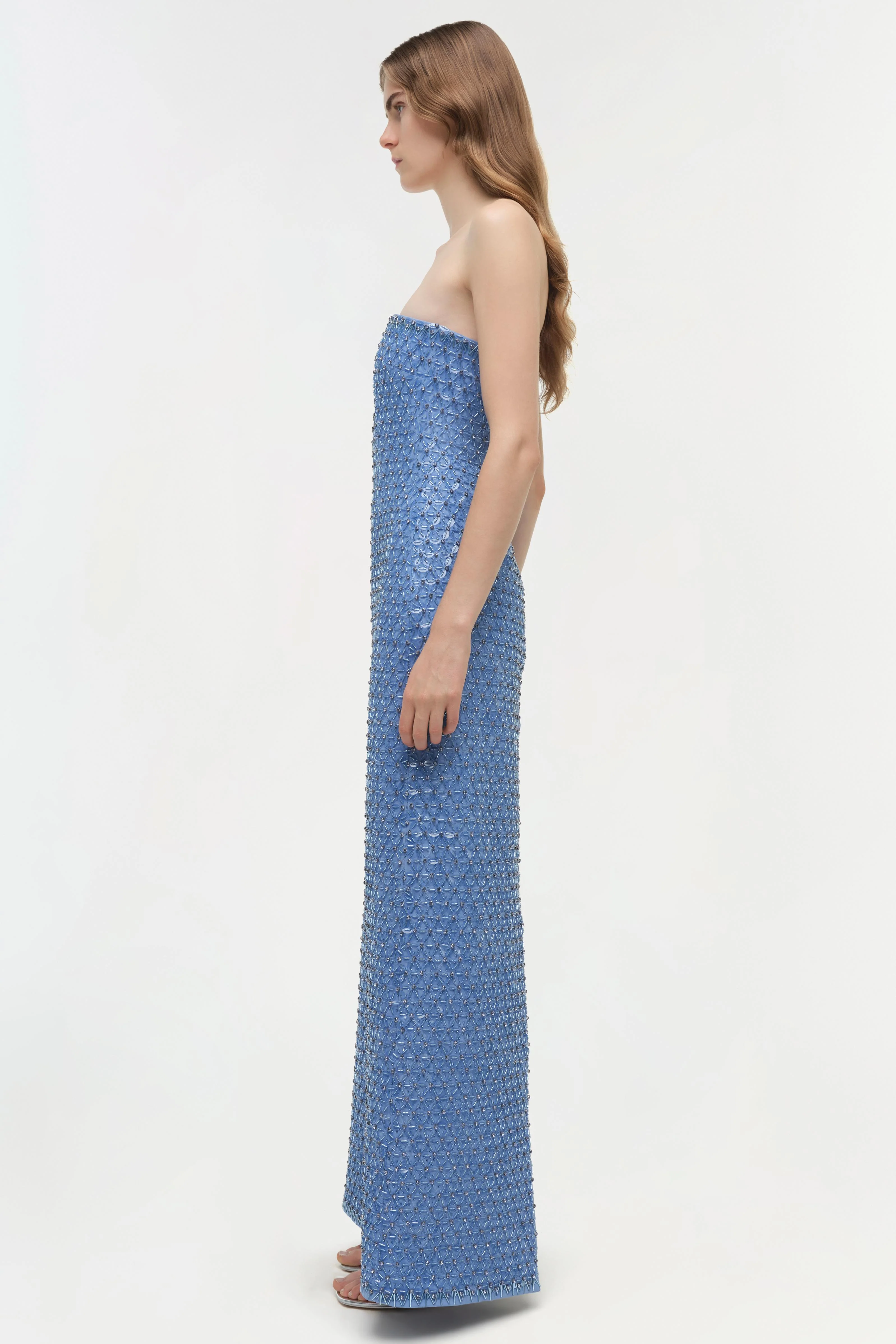 Vanessa Embellished Bustier Midi Dress - Image 5