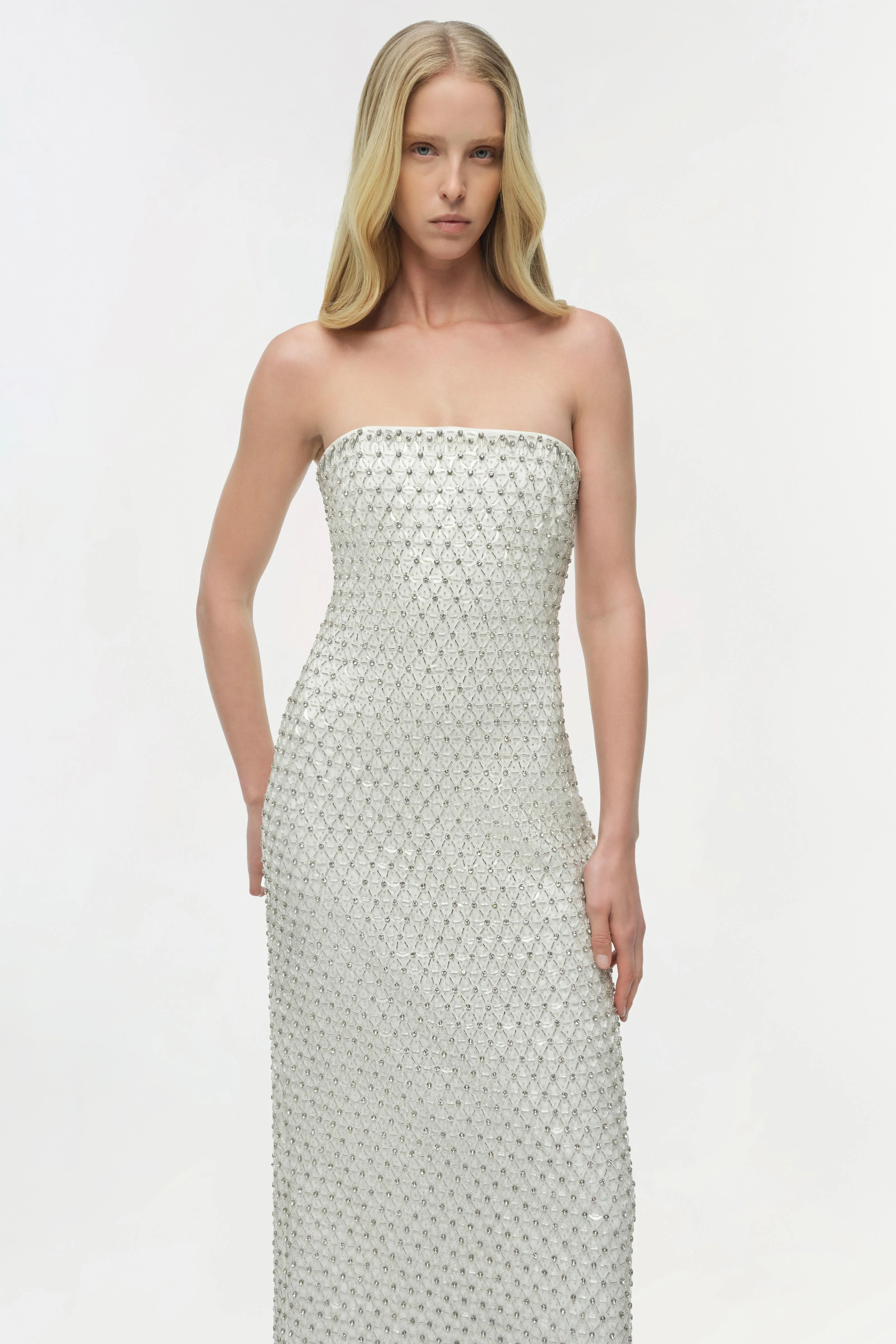 Vanessa Embellished Bustier Midi Dress - Image 3