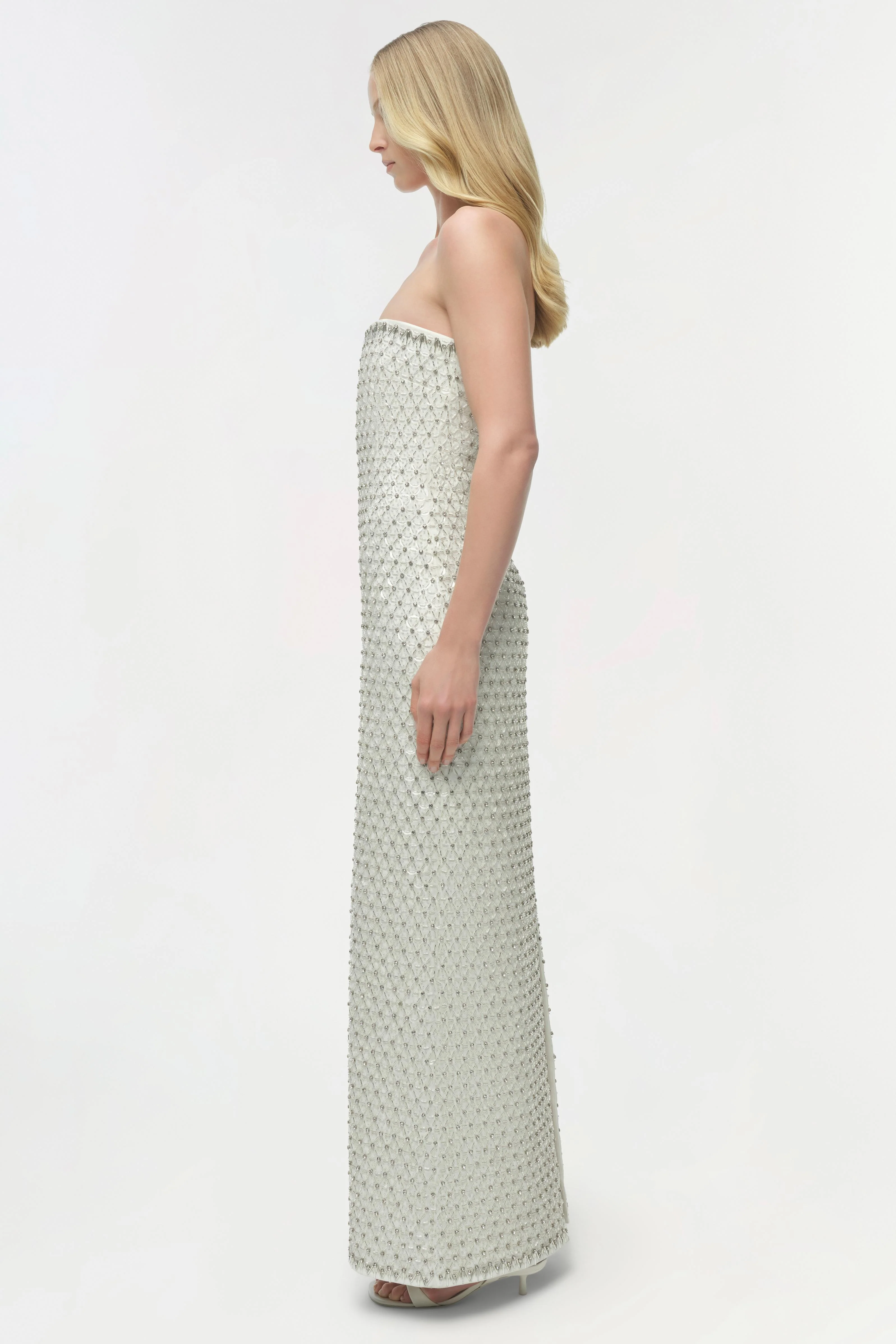 Vanessa Embellished Bustier Midi Dress - Image 4