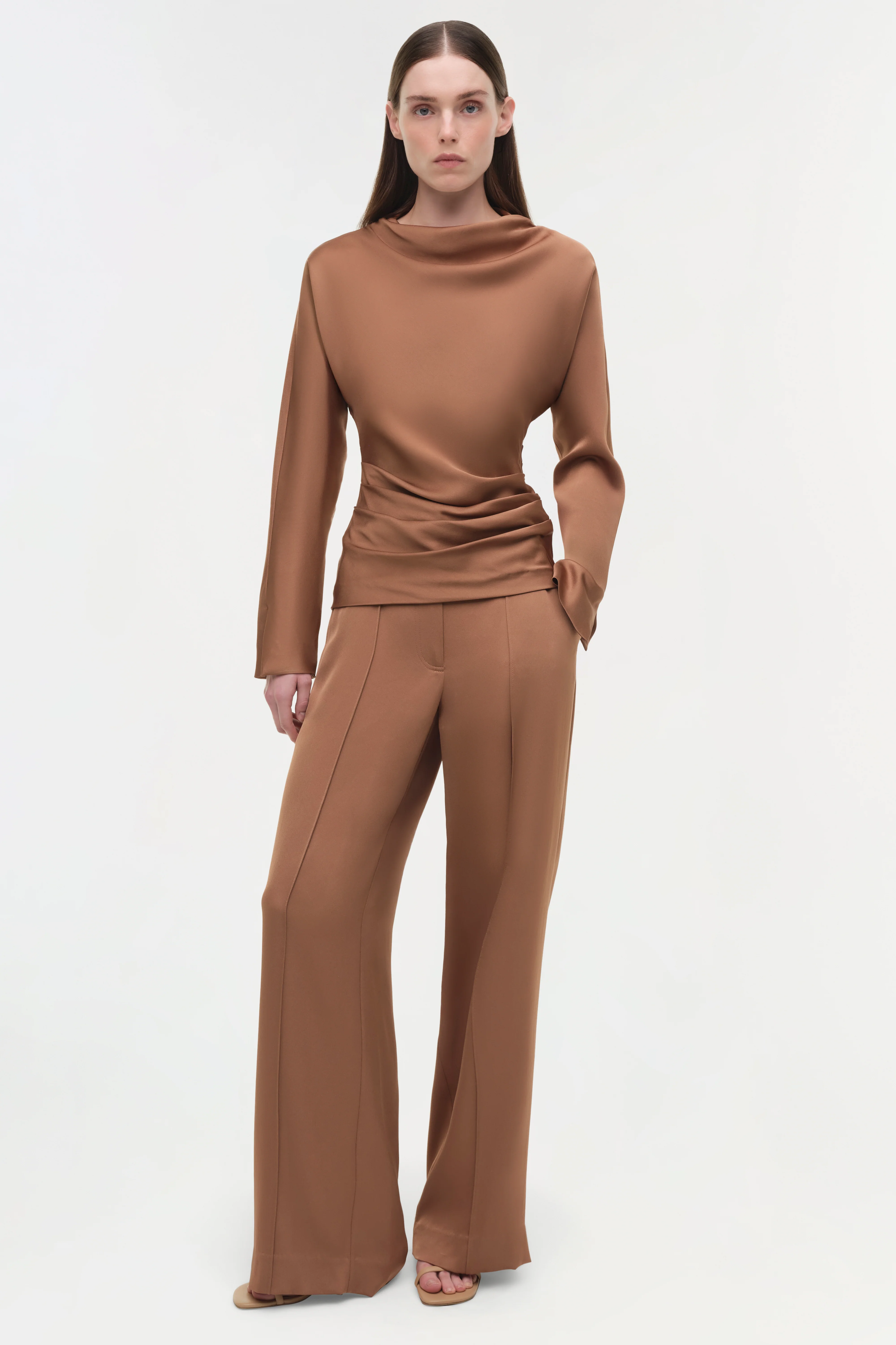 Victoria Draped Satin Top - Image 5