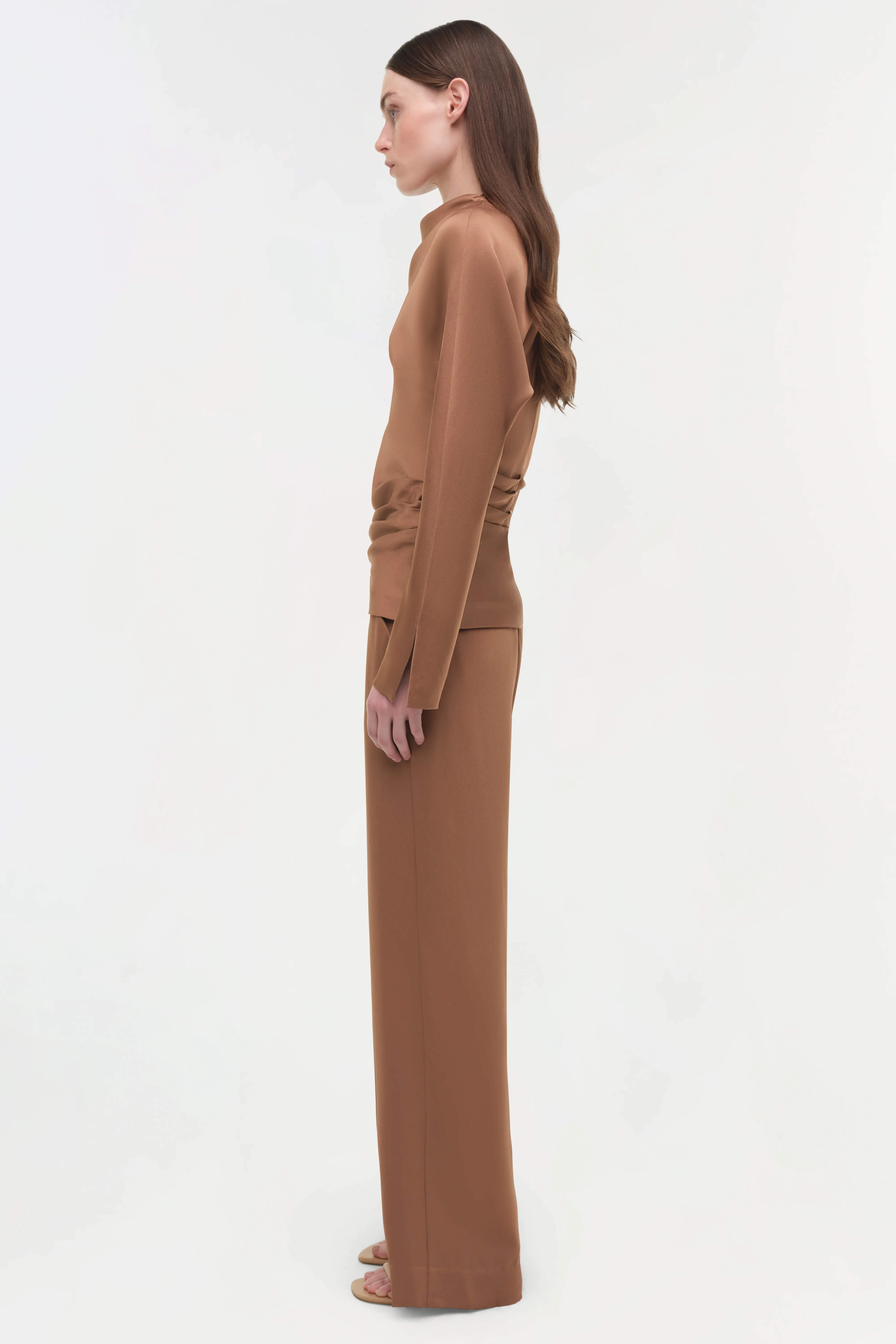 Victoria Draped Satin Top - Image 7
