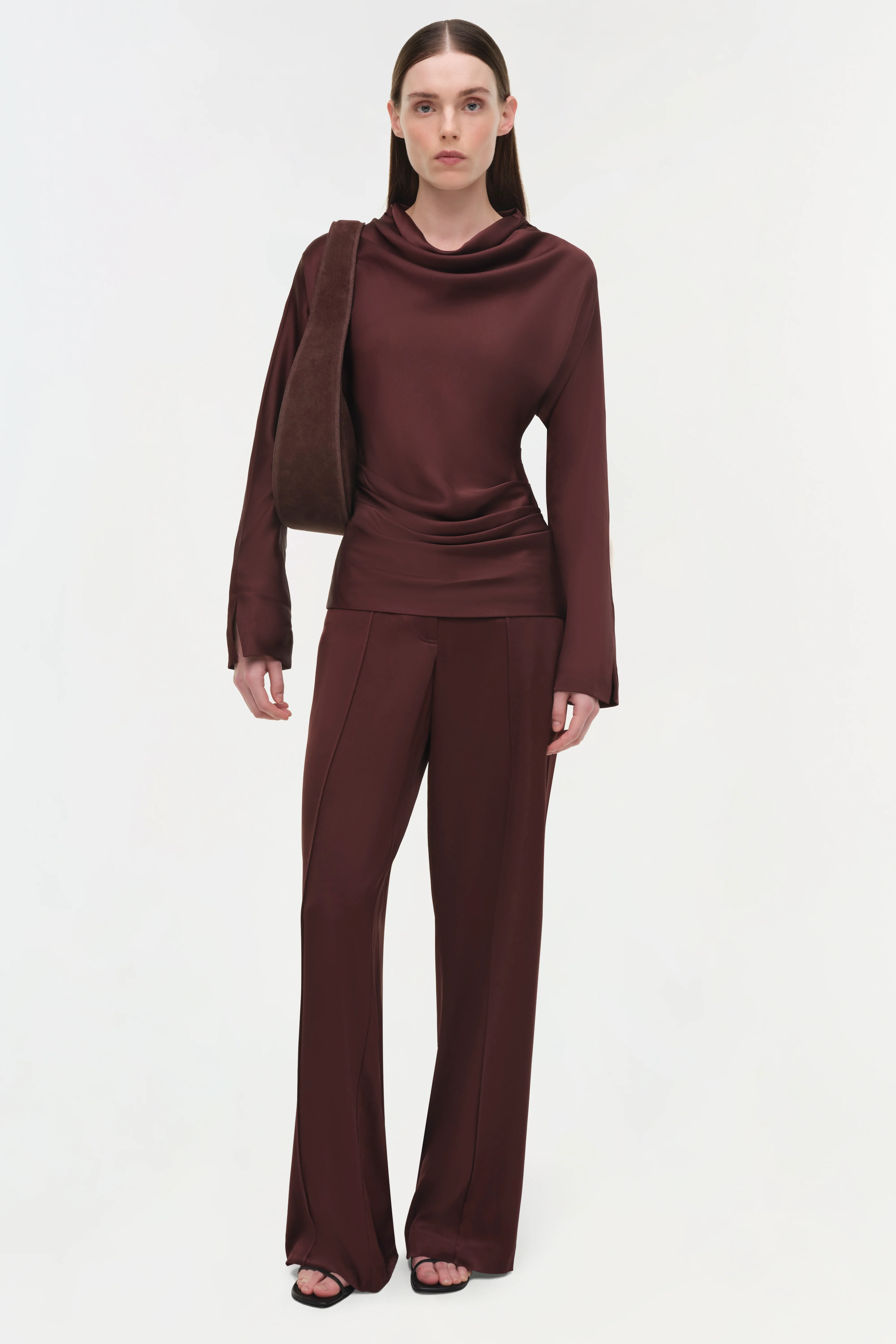 Victoria Draped Satin Top - Image 3