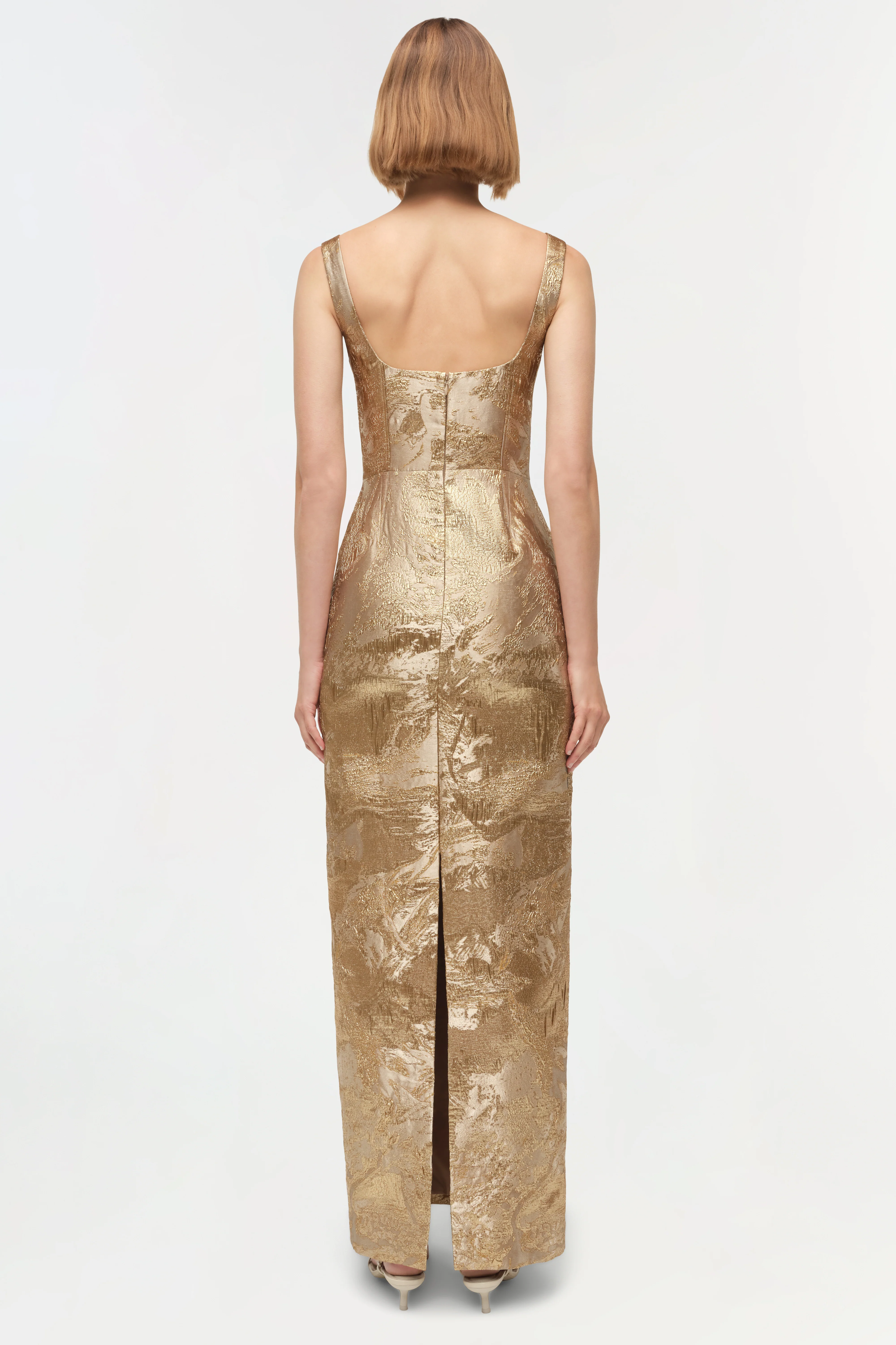 Viella Metallic Jacquard Gown - Image 5