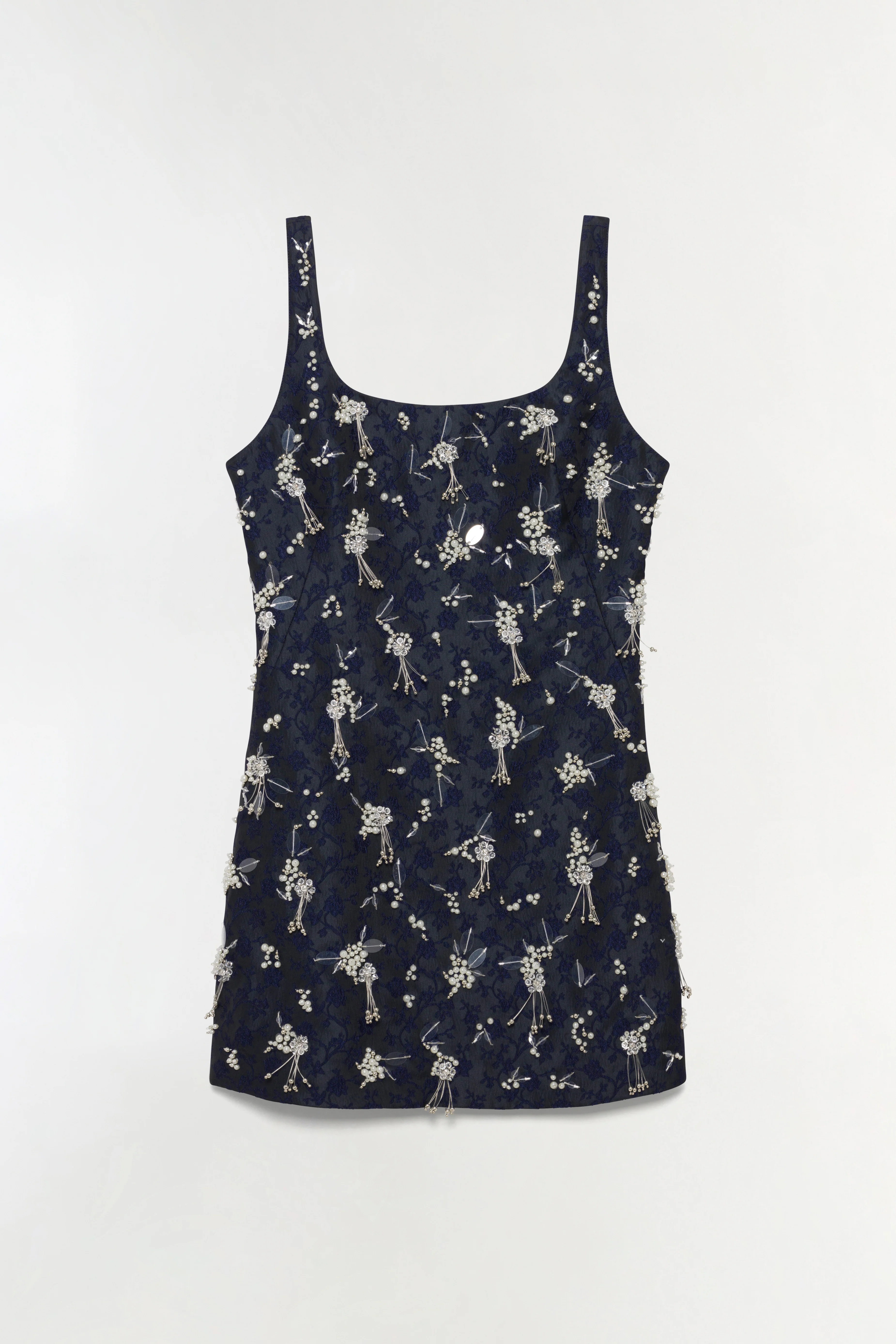 Viva Embellished Jaquard Mini Dress