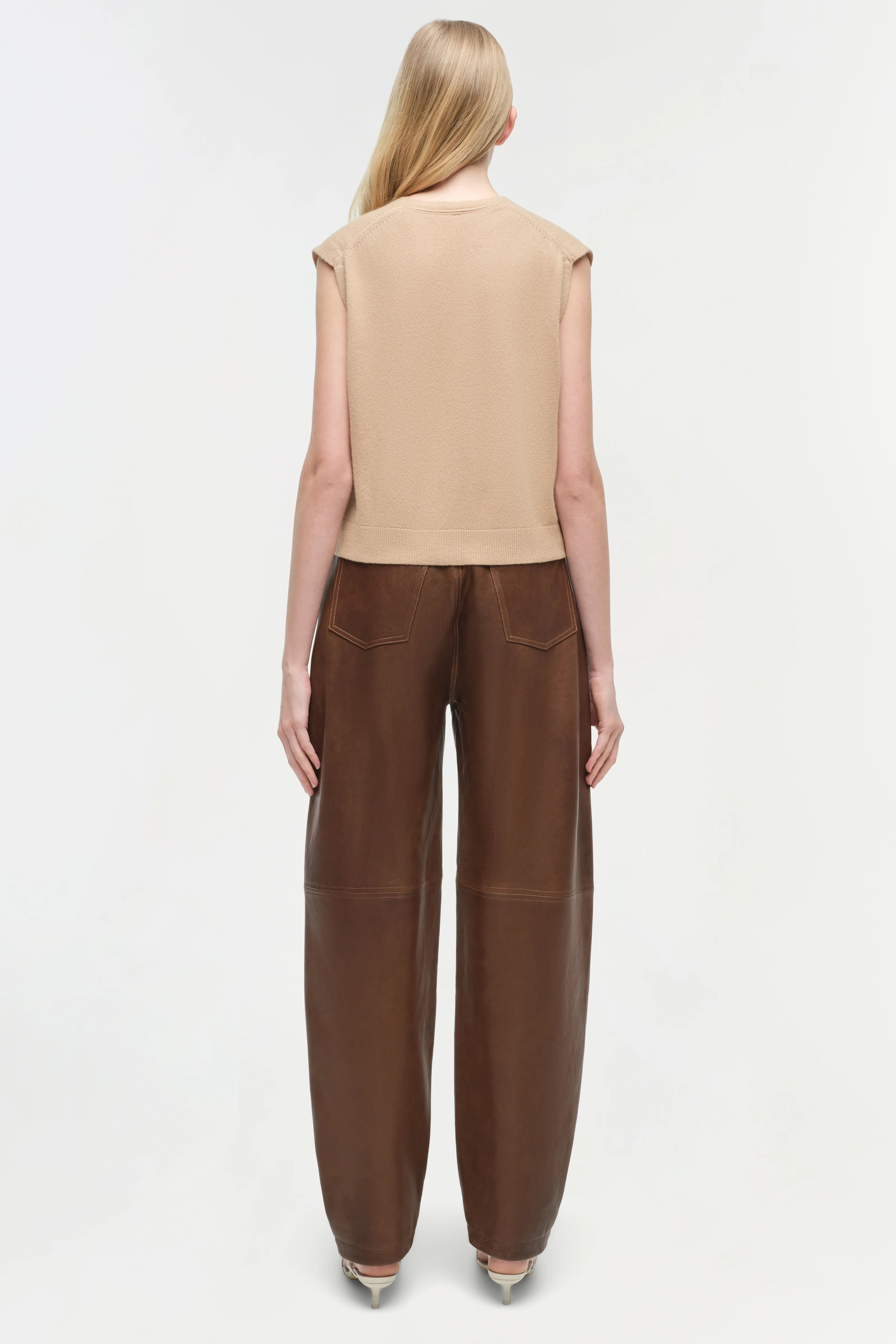 Waldon Leather Curved Leg Pant - Image 6