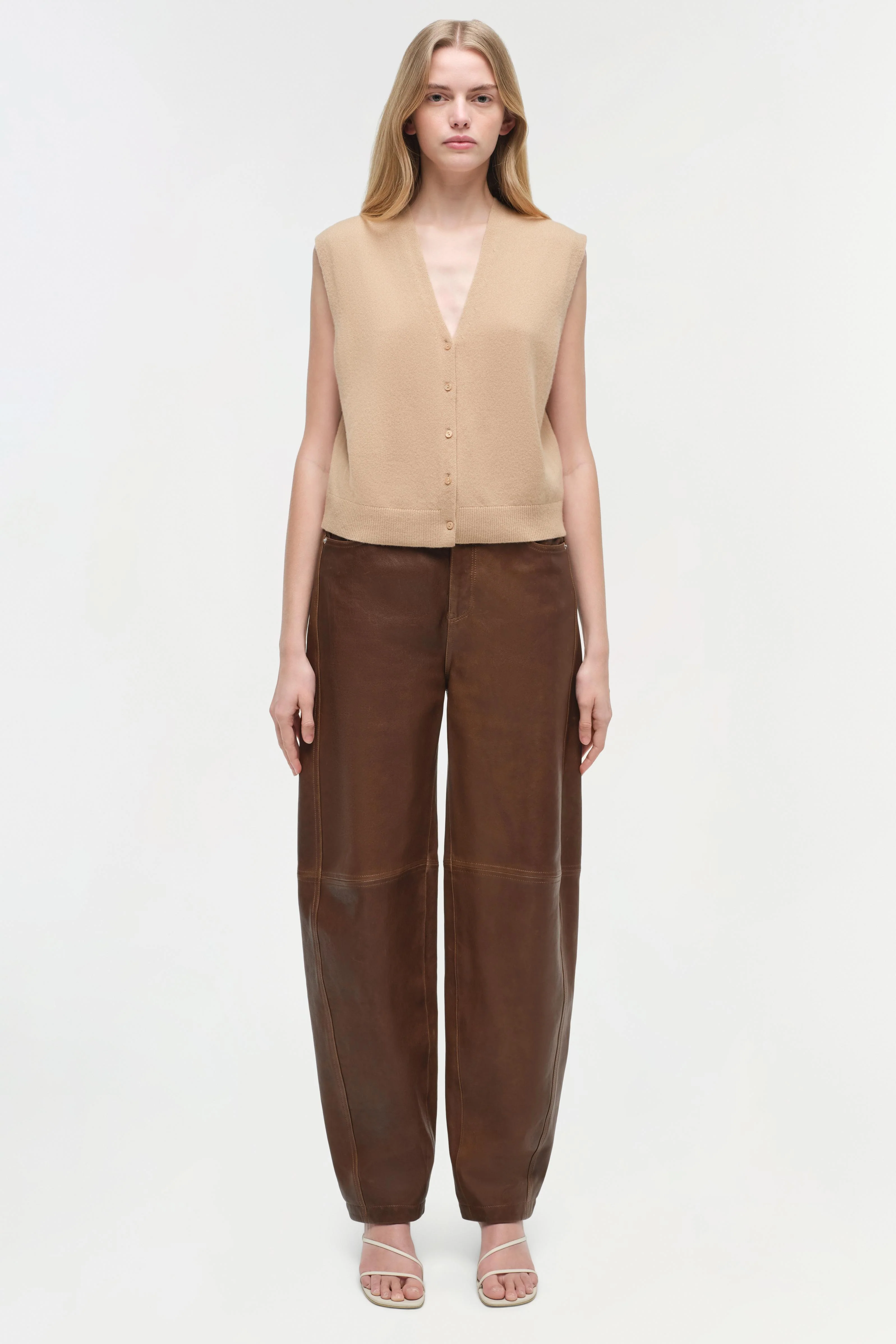 Waldon Leather Curved Leg Pant - Image 7
