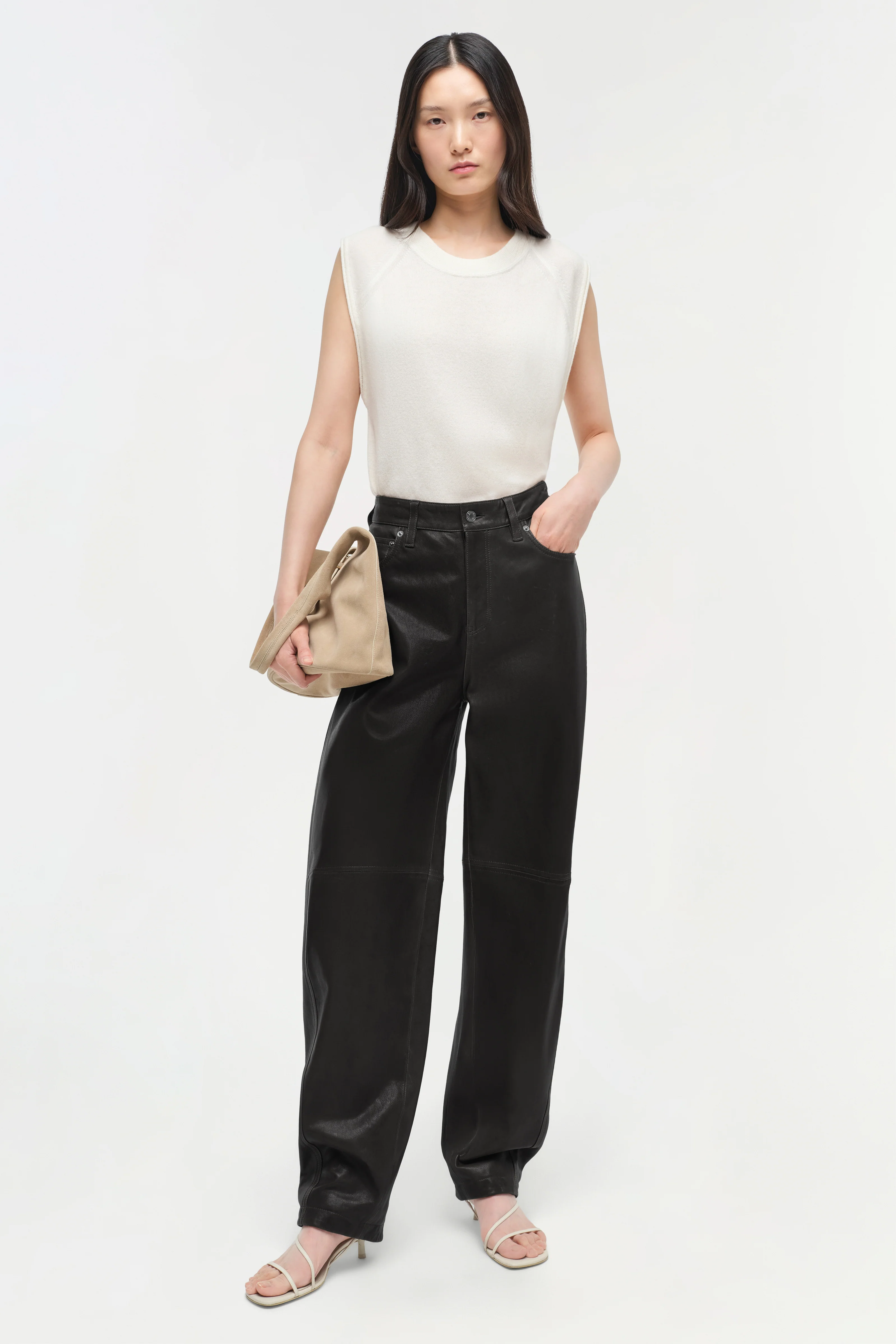 Waldon Leather Curved Leg Pant - Image 3