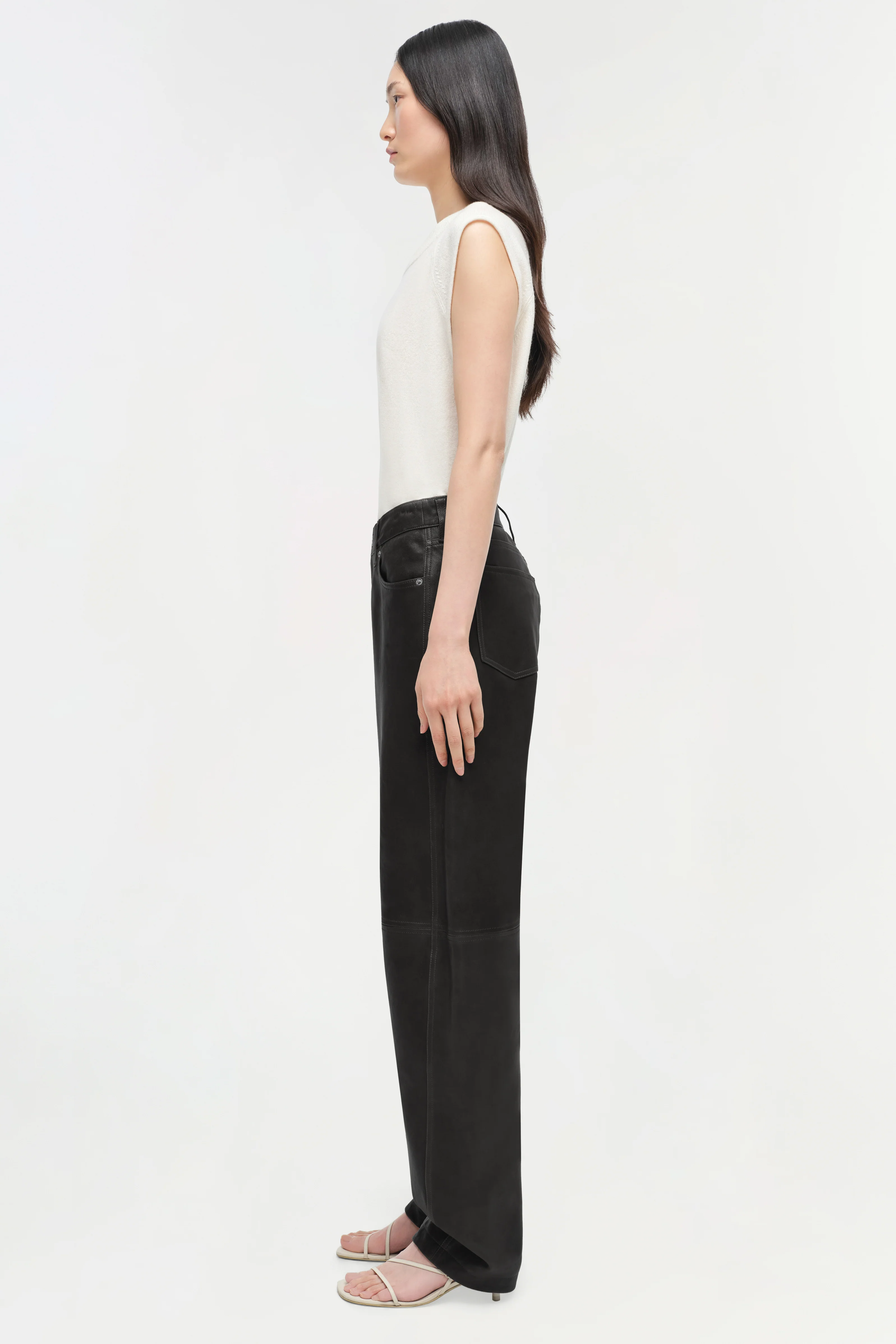Waldon Leather Curved Leg Pant - Image 5