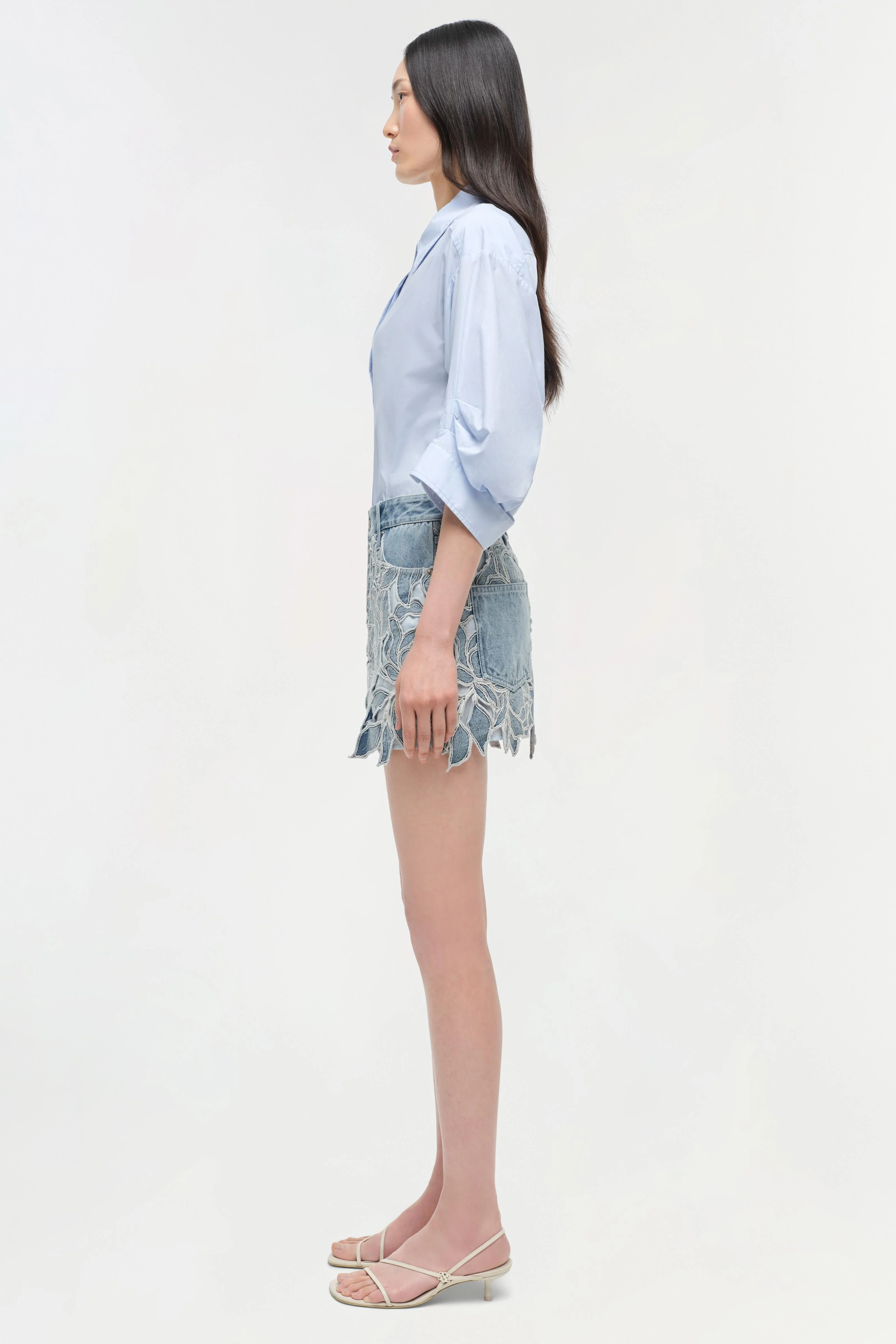 Winnie Floral Denim Mini Skirt - Image 4