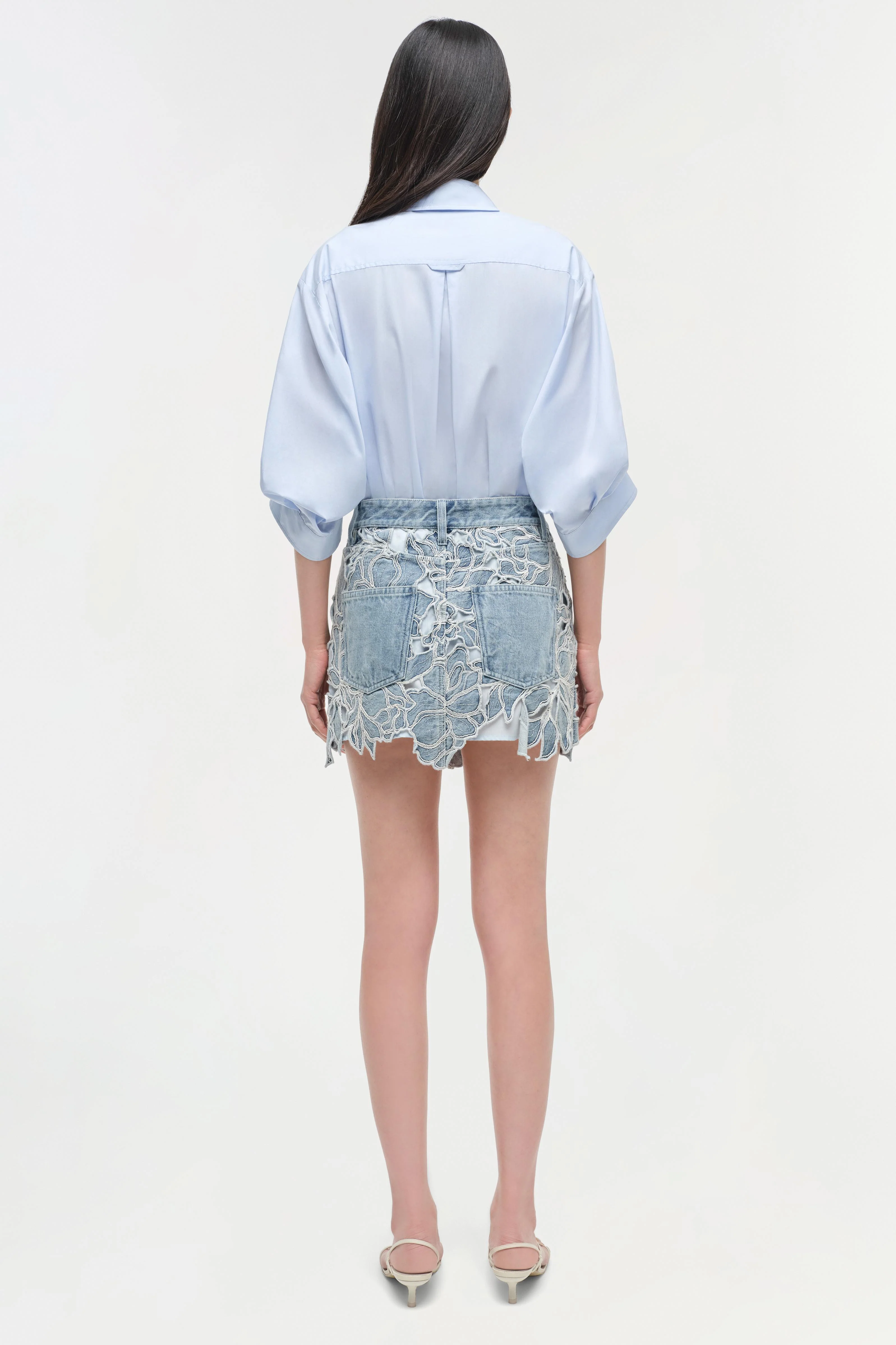 Winnie Floral Denim Mini Skirt - Image 5